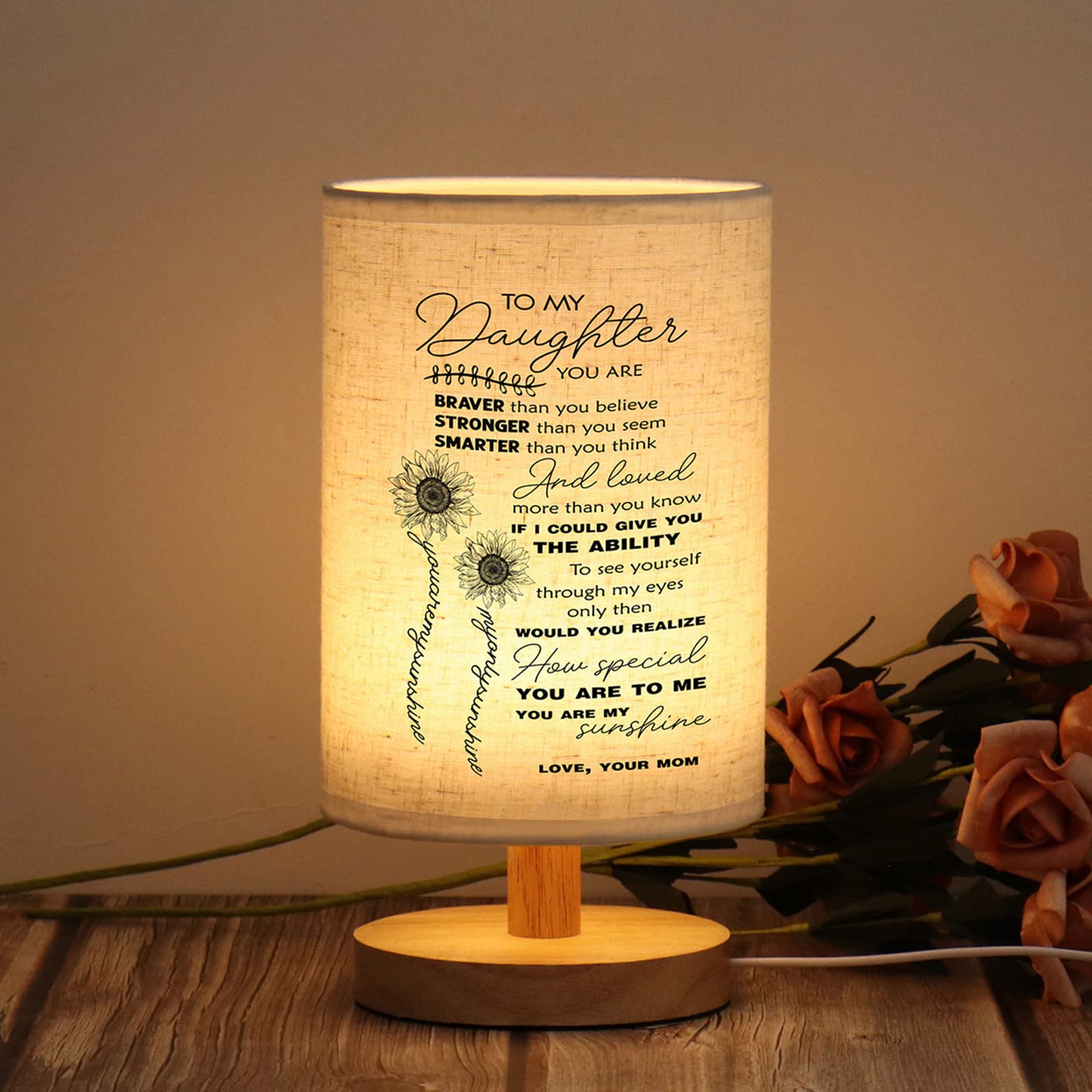 Wsyear Table Lamp - Daughter Gift From Mom, Perfect For Mother'S Day, Birthday, Anniversary