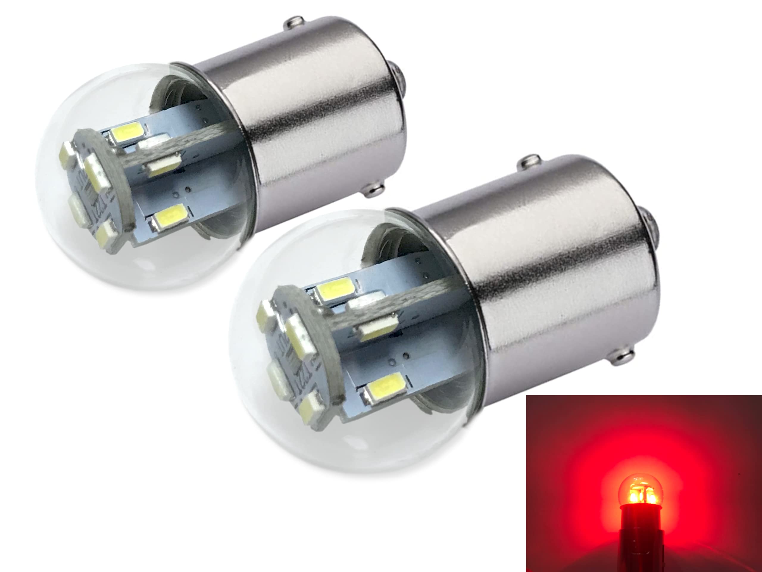 Aero-Lites.Com #89#67#303 Miniature Bulb Led Replacement | 12/28 Volt Ac/Dc | Base Style: Ba15S | Replacement For #67, 69, 89, 9