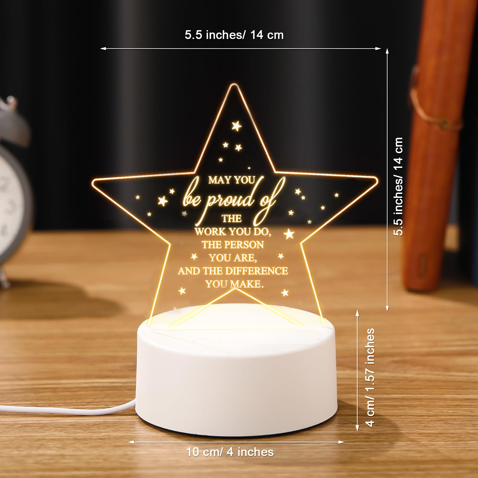 Kigley 6 Pcs Volunteer Appreciation Gifts Thank You Gifts For Employee Teachers Nurse Lab Week Acrylic Night Light Led Engraved