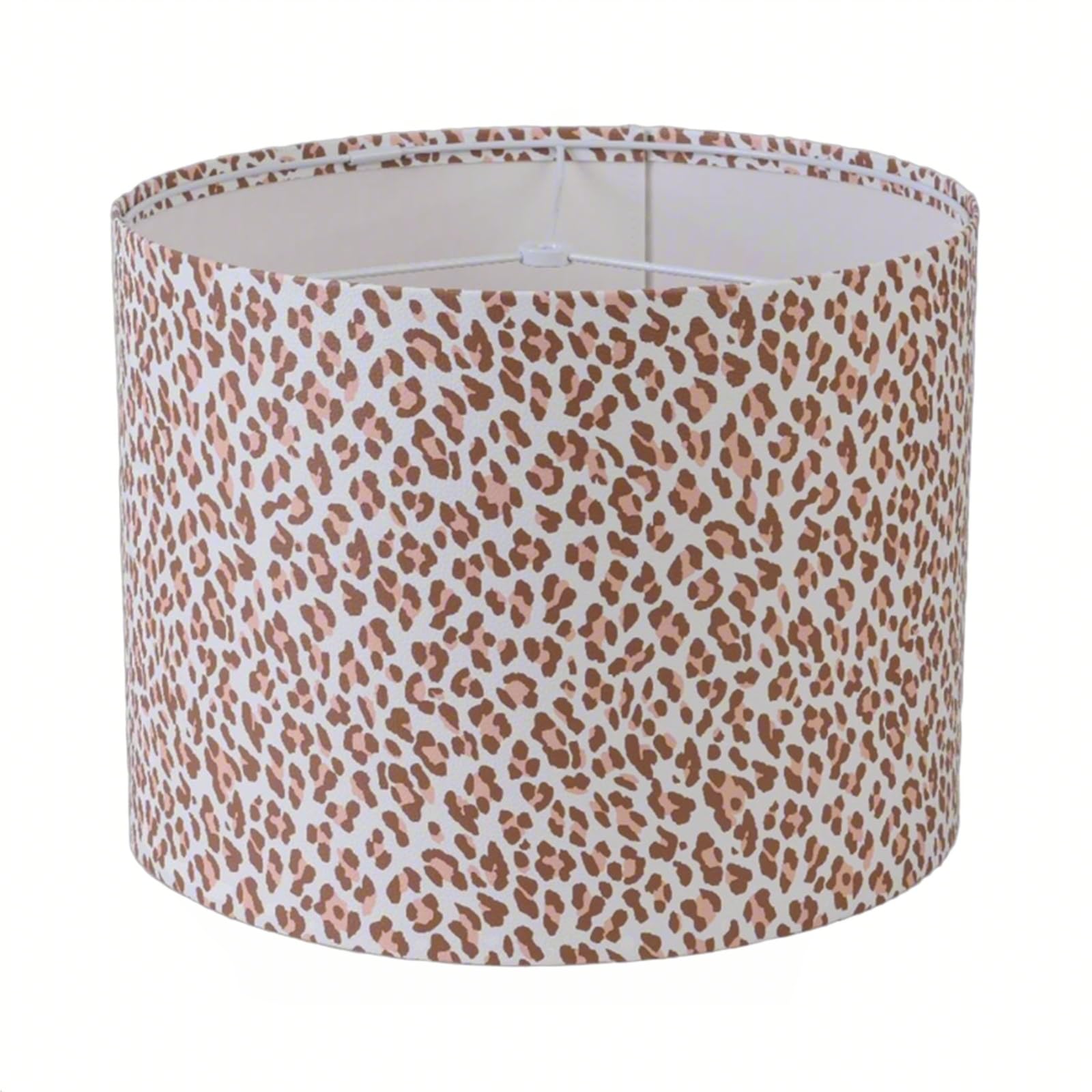 Pink Drum Lamp Shades for Floor Lamps, 13 Top x 13 Bottom x 10 High, Easy to Assemble, Replacement Artificial Leather Lampshades