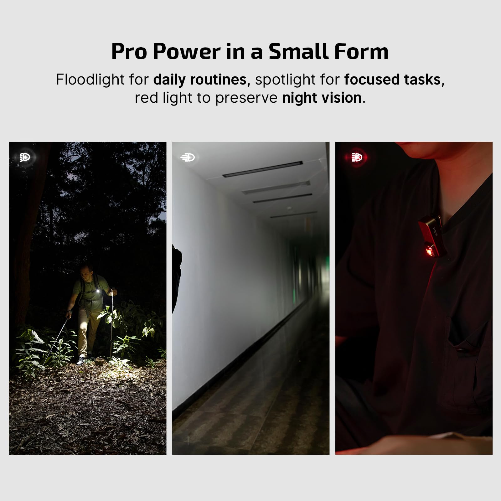 OLIGHT Oclip Pro Flashlight, Rechargeable 500 Lumens, Magnetic, Type-C Charging, Desert Tan