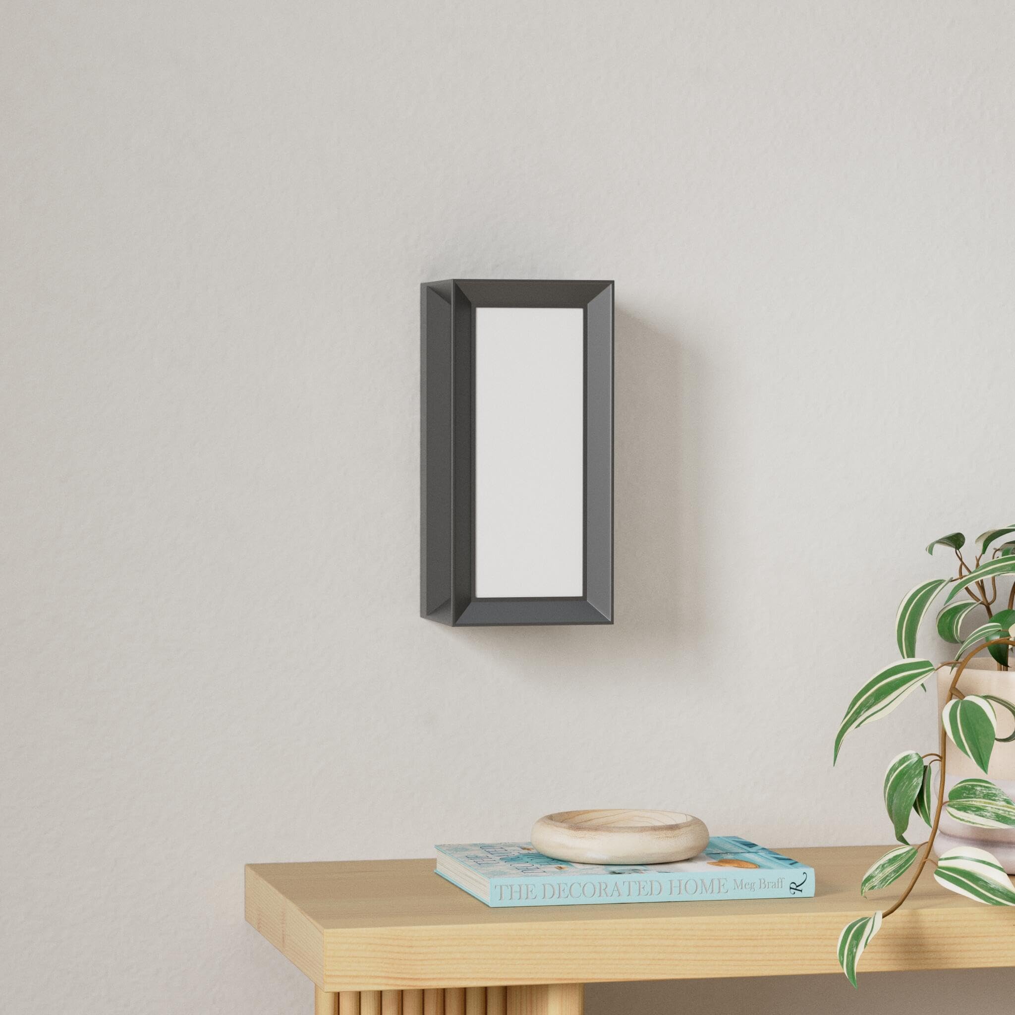 Sytmhoe Modern Led Outdoor Wall Sconce, 24W Matte Black, 3-Color Changeable, Patio Light