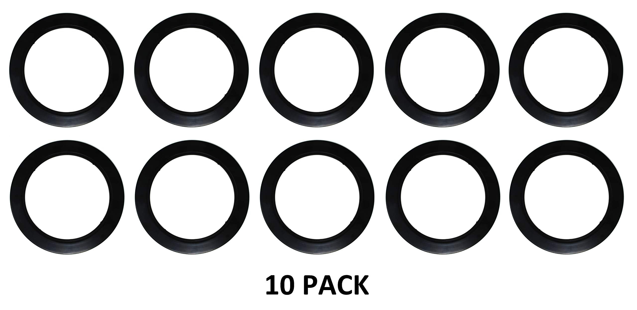 Trim Ring For 6" Recessed Light Can Fixtures (10, Black)