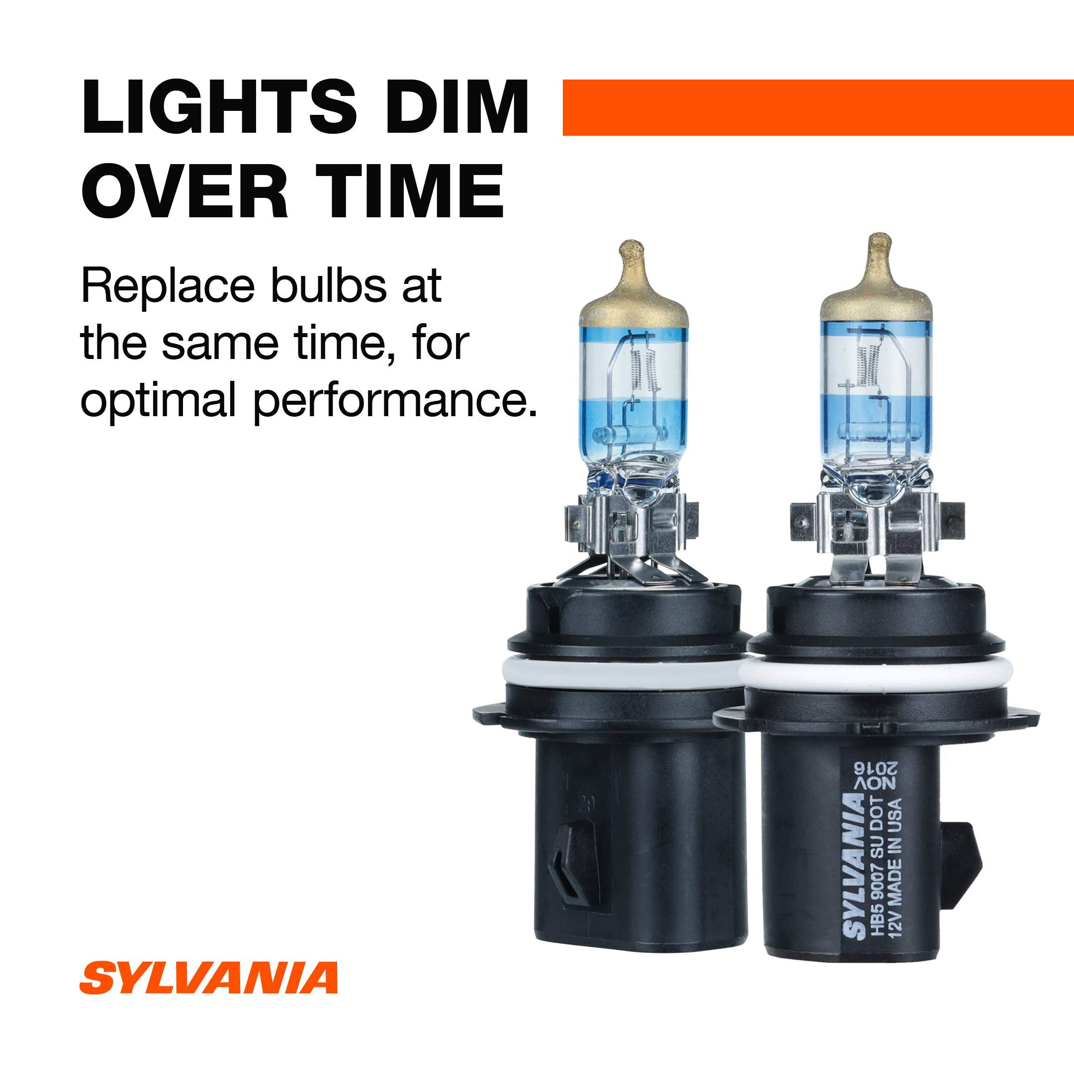 SYLVANIA 9007 SilverStar Ultra Halogen Headlight Bulb - High Beam, Low Beam, Fog Light, Brightest Downroad, Tri-Band Technology