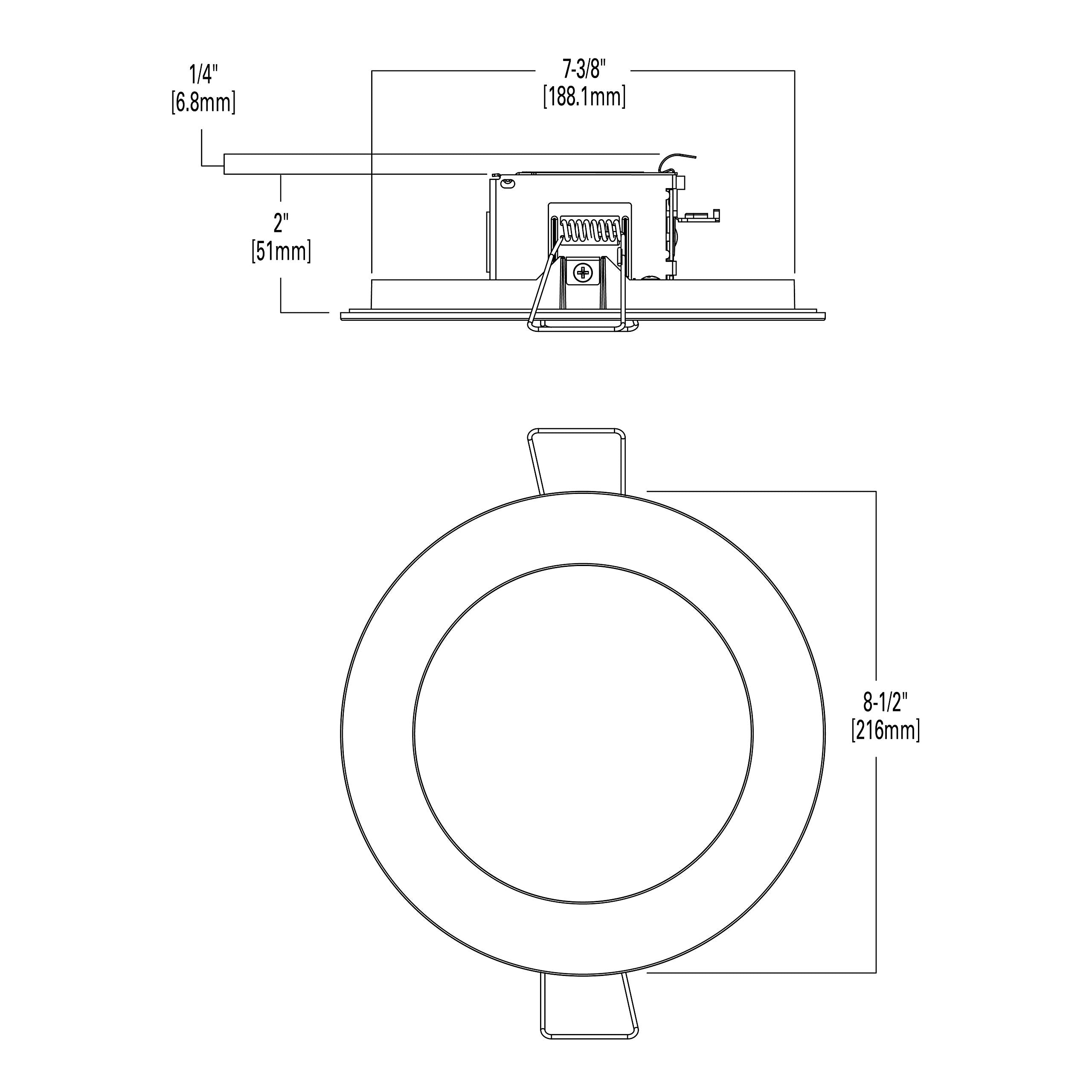 Halo Smd6-Dm Remodel Round Canless Recessed Integrated Led Kit, 5000K, White, 6 In.