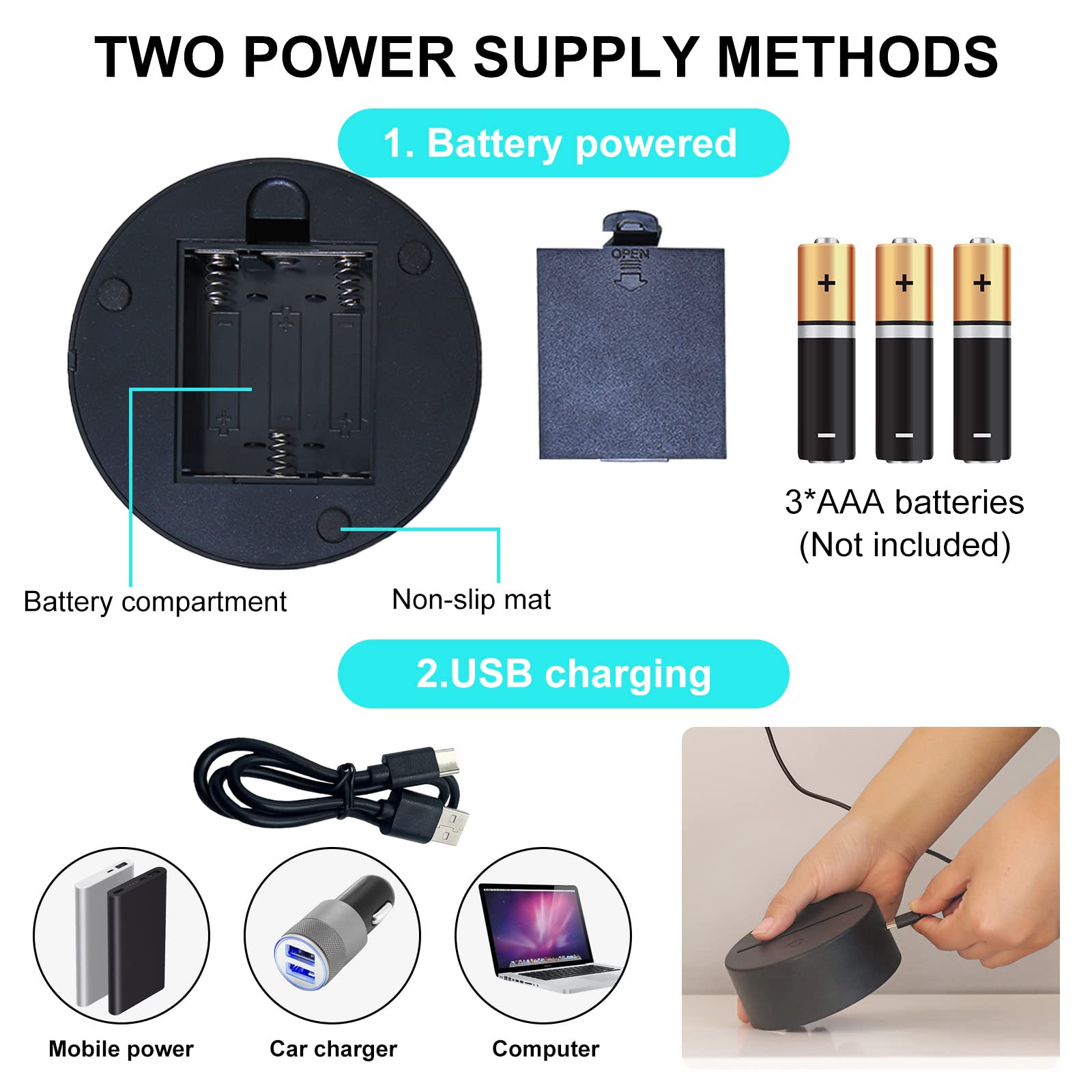 Febdey Football Night Light For Kids, 3D Illusion Night Lamp, Usb Led Table Lamp Smart Touch Dimmer Lights 7 Color Changing Deco