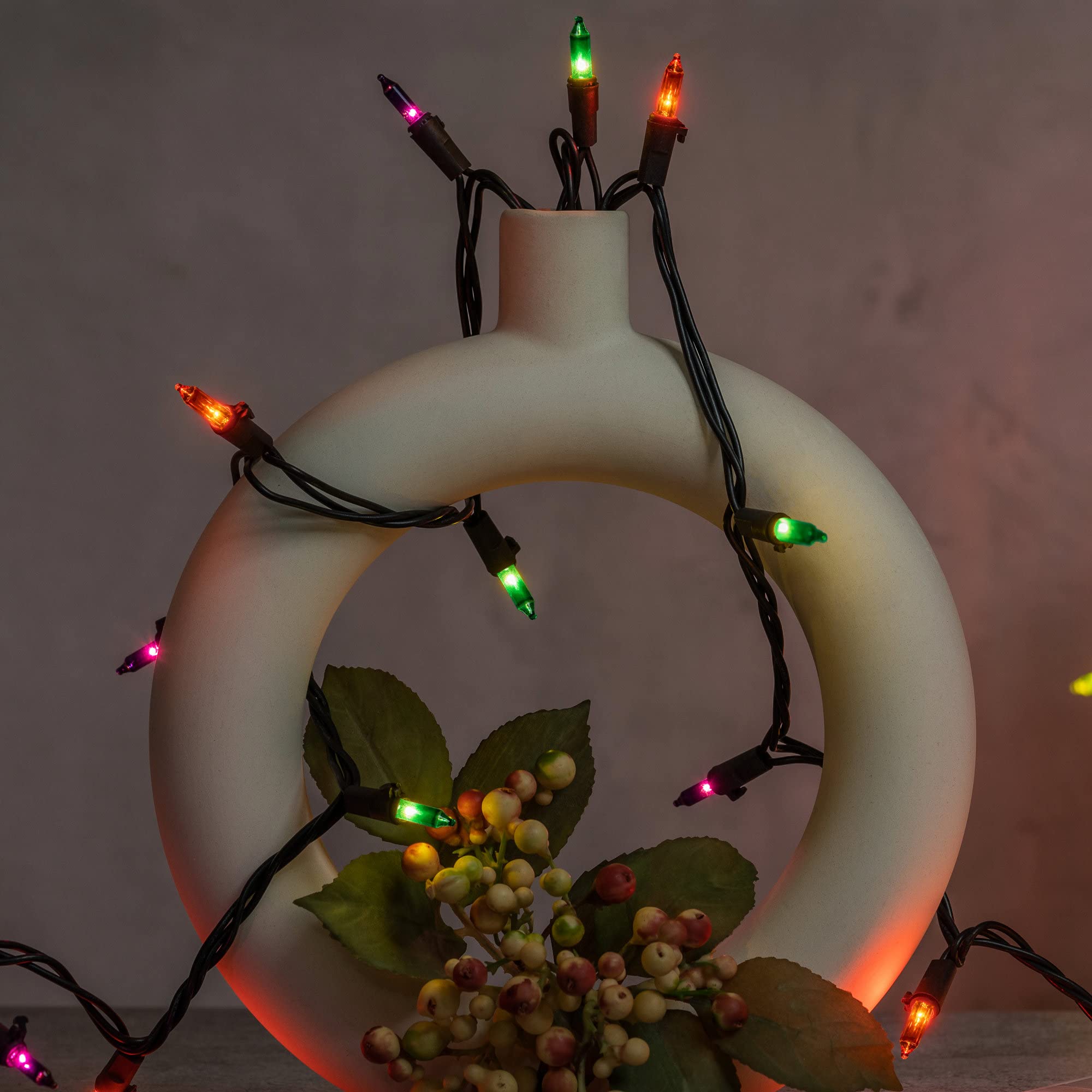 YULETIME Halloween String Lights, 200 Count Mini Lights, 66 Feet, UL Certified, Copper Wire, Orange Green & Purple, Model DDS-L-100E/2F(0.34