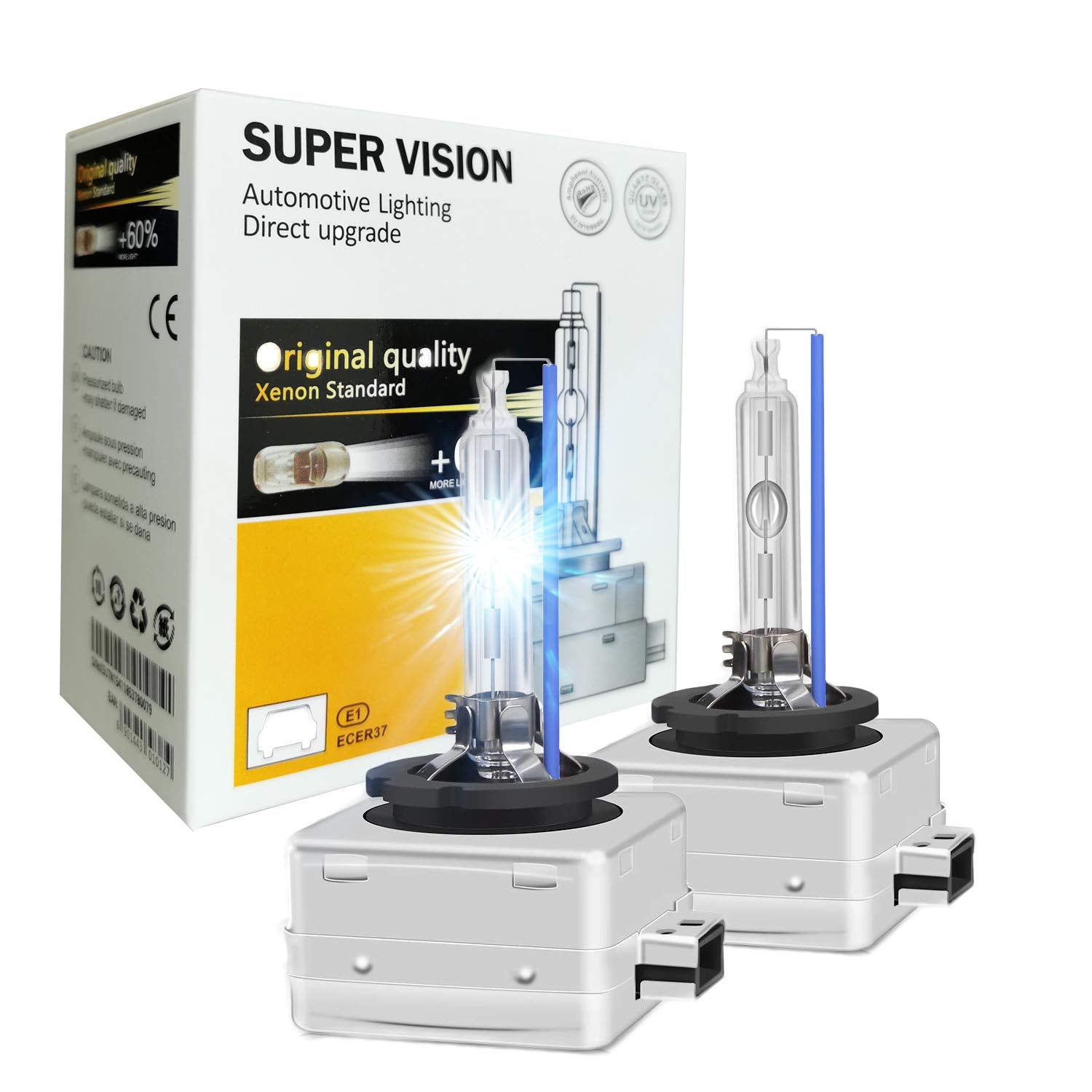 SOCAL-LED LIGHTING D1S Headlight Bulbs - 35W Xenon HID - 6000K Crystal White - Pack of 2