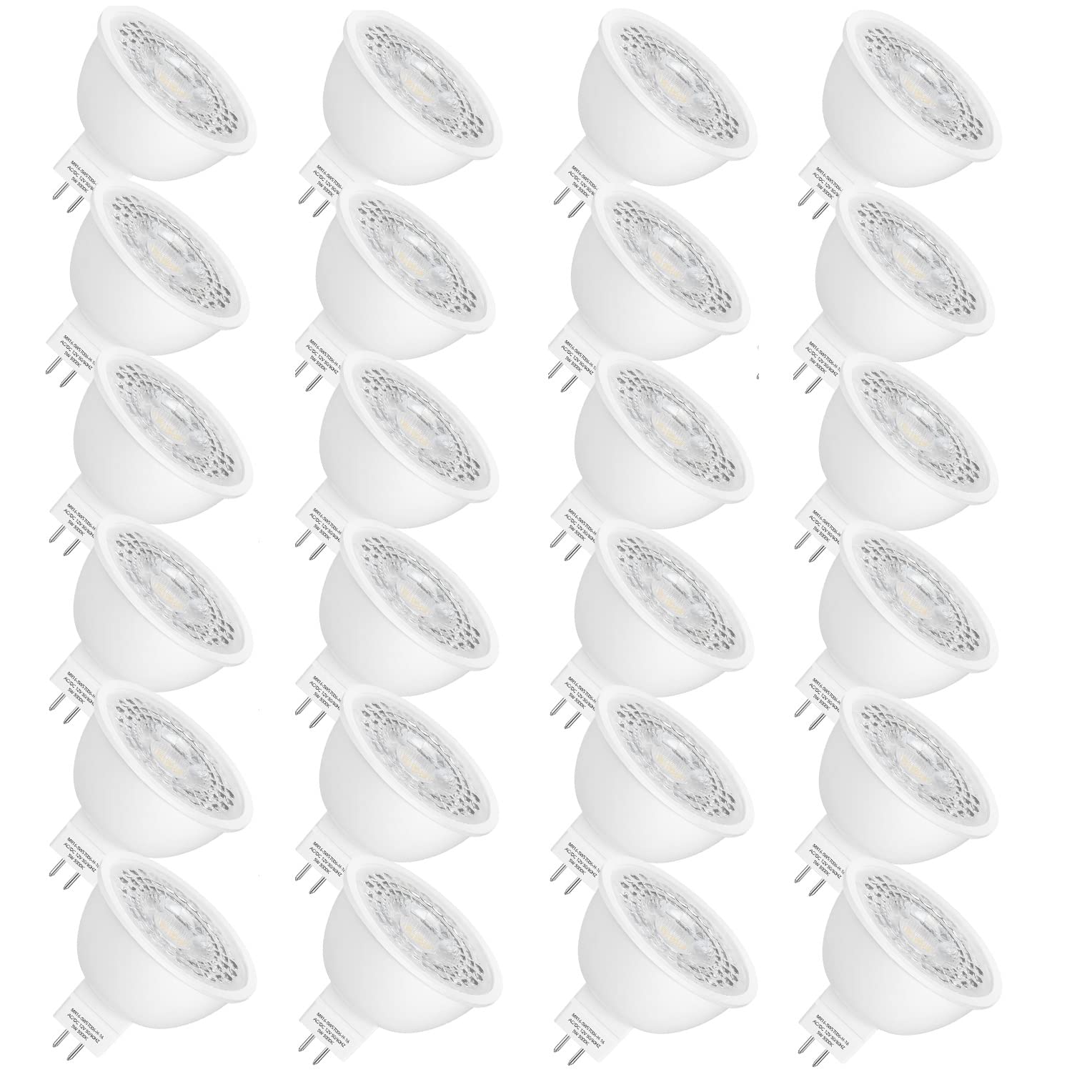 Mlambert 24 Pack Mr16 Led Bulbs 50W Halogen Equivalent 5000K,5W Gu5.3 Mr16 12V Spotlight Bulb,Non-Dimmable,45Beam Angle For Land
