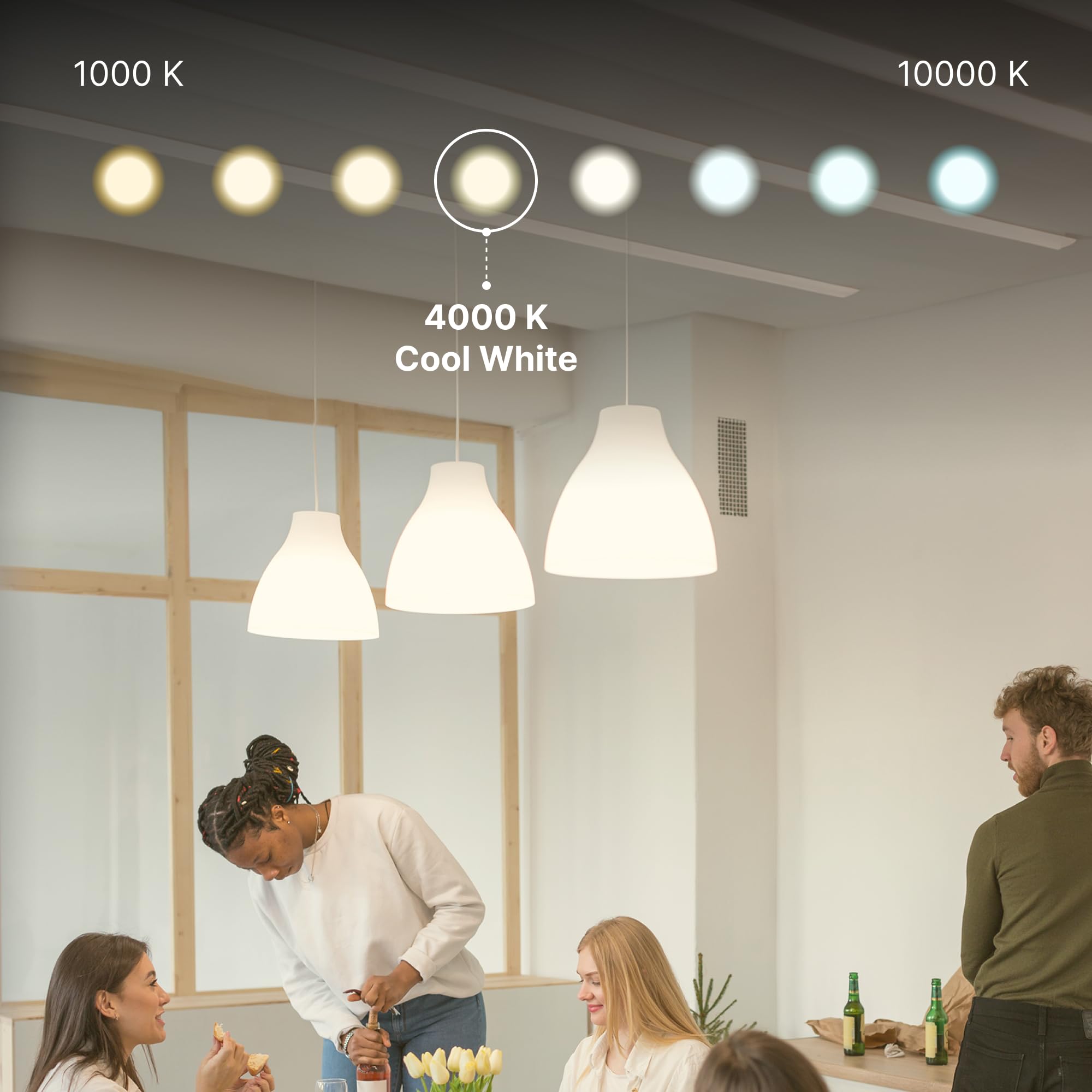 Xtricity LED Puck Light Bulb, Dimmable 11W (60W Equivalent), 800 Lumens, 4000K Cool White, E26 Base, Low Profile, UL