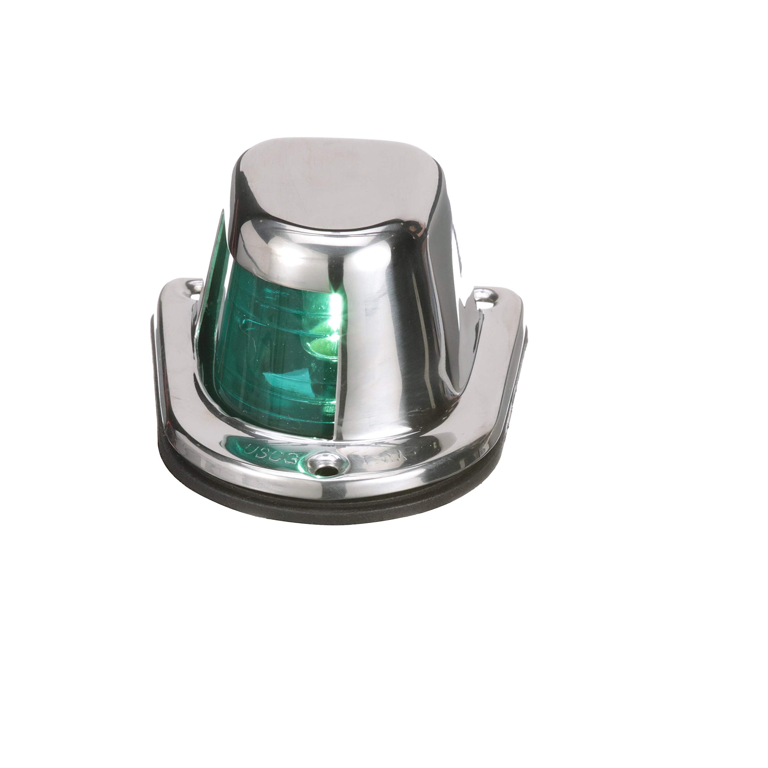 Attwood 66319G7 Sidelights, Stainless Steel Housing, Deck Mount, 1-Mile Visibility, 12V, One Size