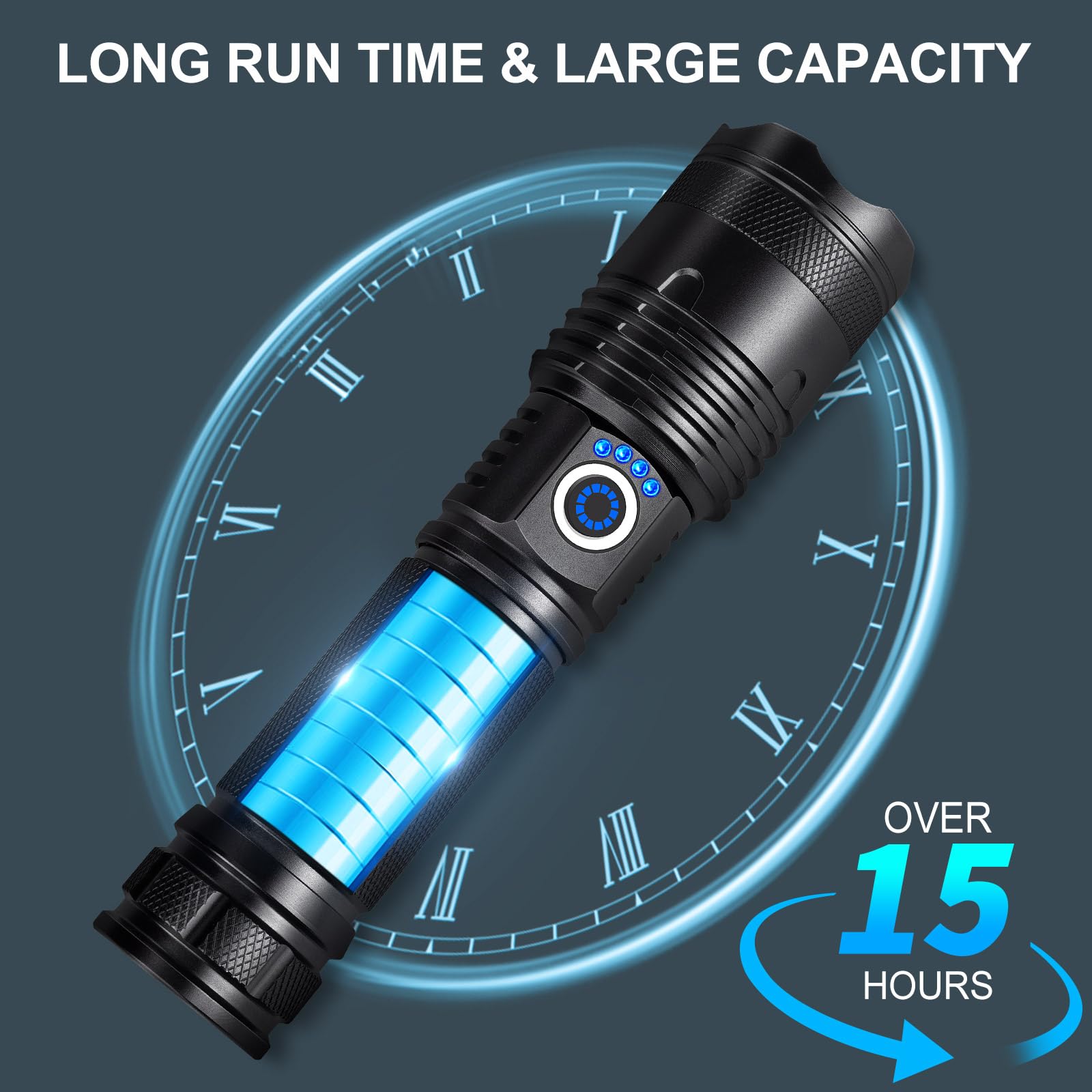 Rechargeable Flashlights 990,000 High Lumens 2 Pack, Led Super Bright Flashlight With 5 Modes & Ipx7 Waterproof, 15H Running Tim