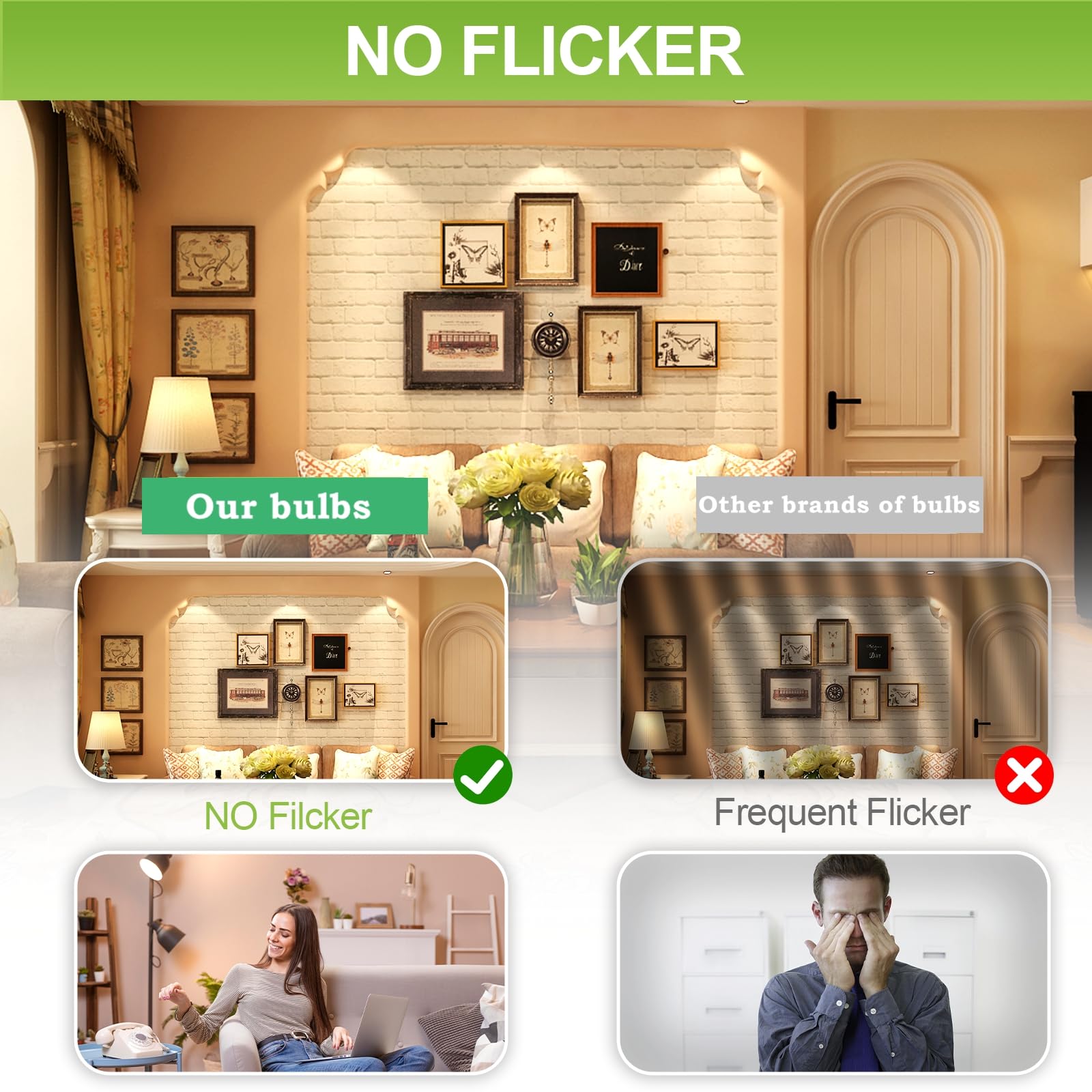 Geplad 6 Pack A15 Light Bulb Dimmable 60W Equivalent, 8W Led Waterproof Refrigerator Bulbs,5000K Daylight, 800 Lm, E26 Medium Base,For Indoor And Outdoor, Ceiling Fan, Wall Sconces,Appliance Bulb