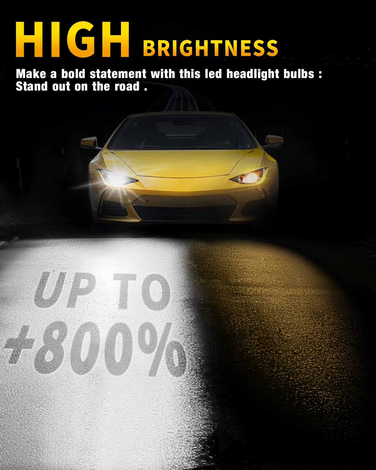 forenner H13 LED Fog Bulbs, 30000 Lumen, 6500K Cool White, IP68 Waterproof, Aluminum, Pack of 2