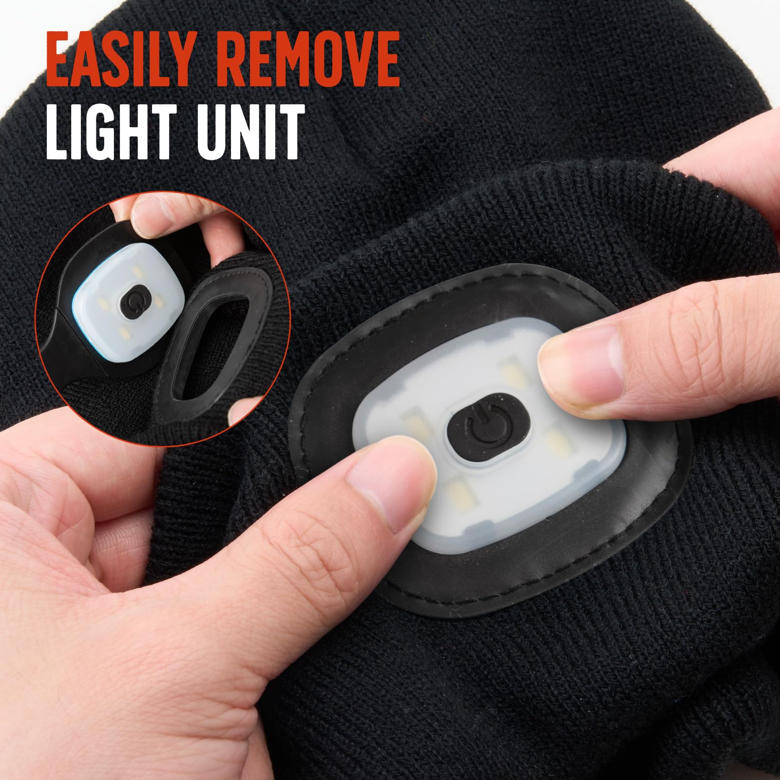 Symntem Valentines Day Gifts For Him, Unisex Beanie Hat With Light, Valentines Day Gifts, Rechargeable Headlight Cap, Valentines