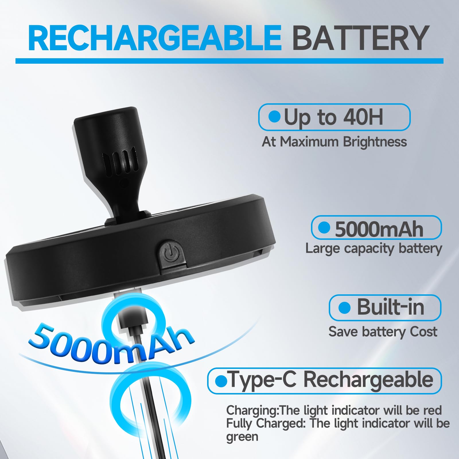 HOFUY Wireless LED Small Spotlight, Rechargeable Picture Lights, Uplighting Indoor, Puck Lights with Remote, Plant Spot Lights f