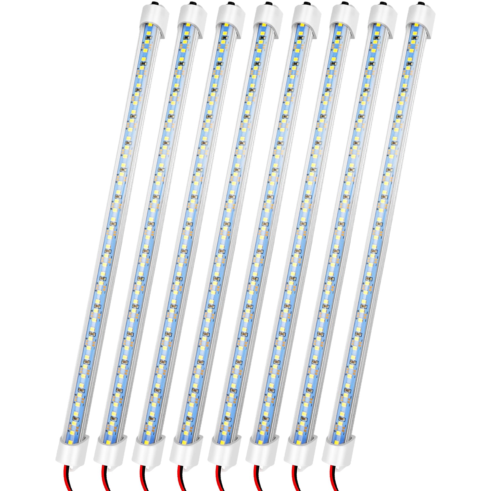 12V Led Interior Light Bar, Dc 12 Volt Led Strip Lights With Switch And Magnets, 6500K White Light For Enclosed Cargo Trailer Ca
