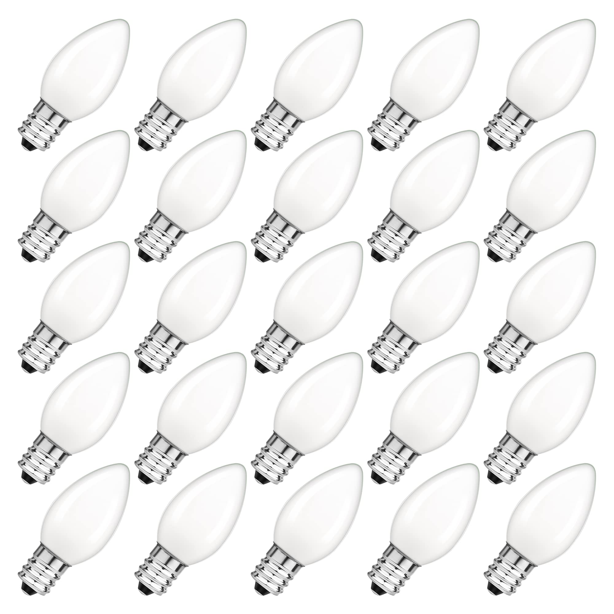 Grensk Shatterproof & Waterproof C7 Replacement Led Light Bulbs 0.5W Equivalent 5W Non Dimmable Warm White 2700K Milky Outdoor S