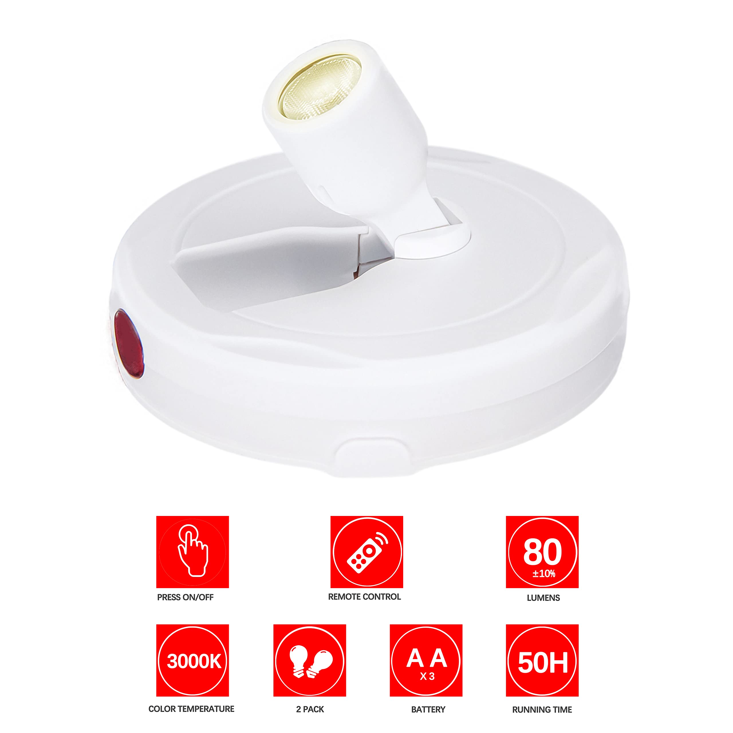 Bergustch Battery Operated Spotlight, Picture Light With Remote, Indoor Uplighting, Picture Lights For Paintings, Led Display Li