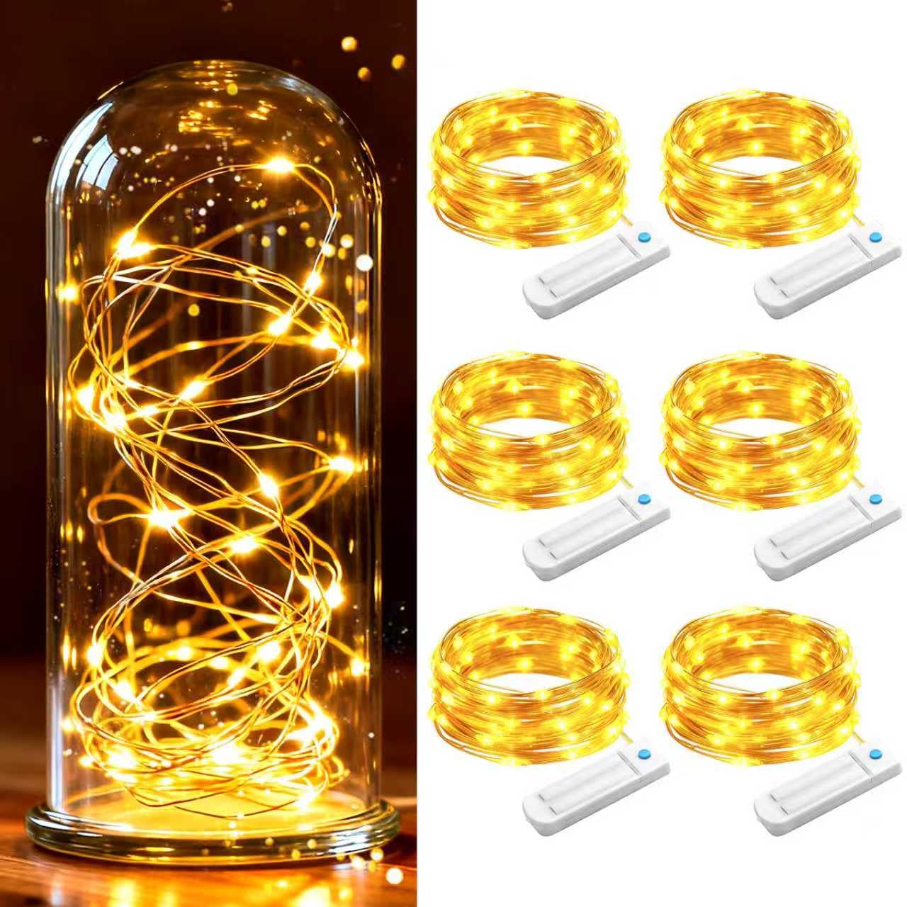 ZNYCYE 50 LED Fairy Lights with Timer,8.2Ft 8 Modes Battery Operated Fairy Lights, 6 Pack Mini Led String Lights for DIY Wedding