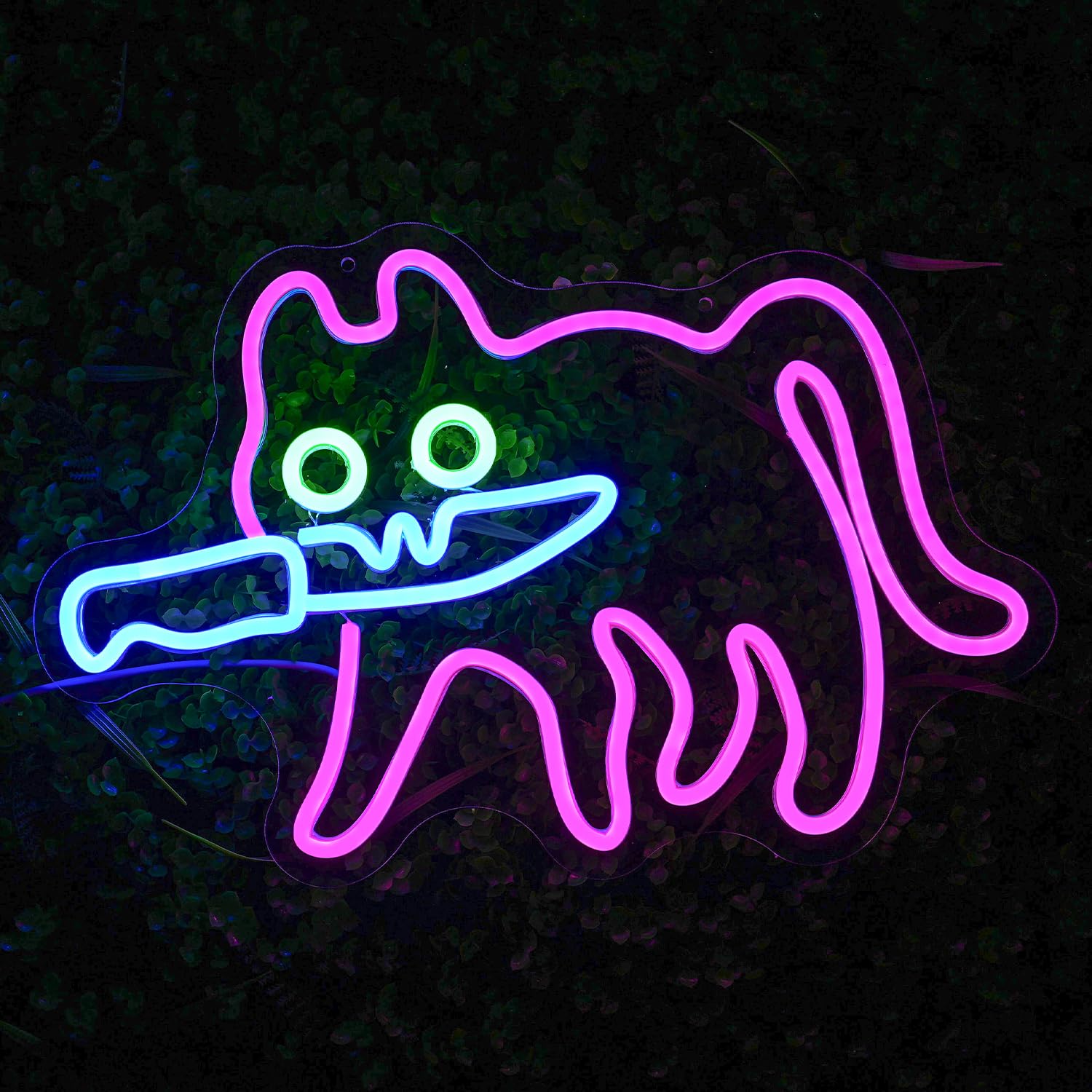 LULANMP Neon Cat Sign for Wall Decor, Pink LED Light, 16.9inx12.4in, Acrylic, Ideal for Home, Cafe, and Restaurant Decoration