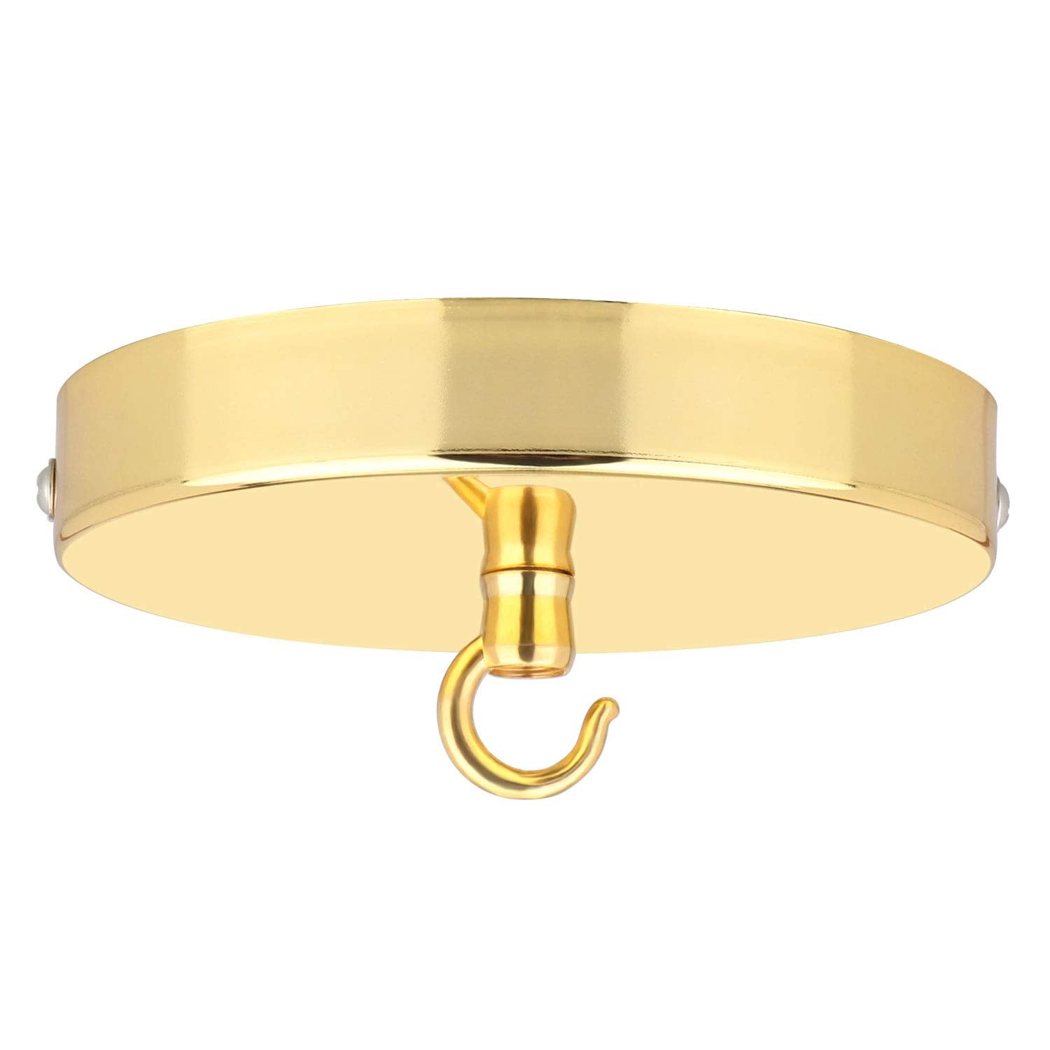 Helunsi Ceiling Canopy Kit, 4-3/4 Inch Gold Aluminum Chandelier Plate, Rated 20lb, Pack of 1