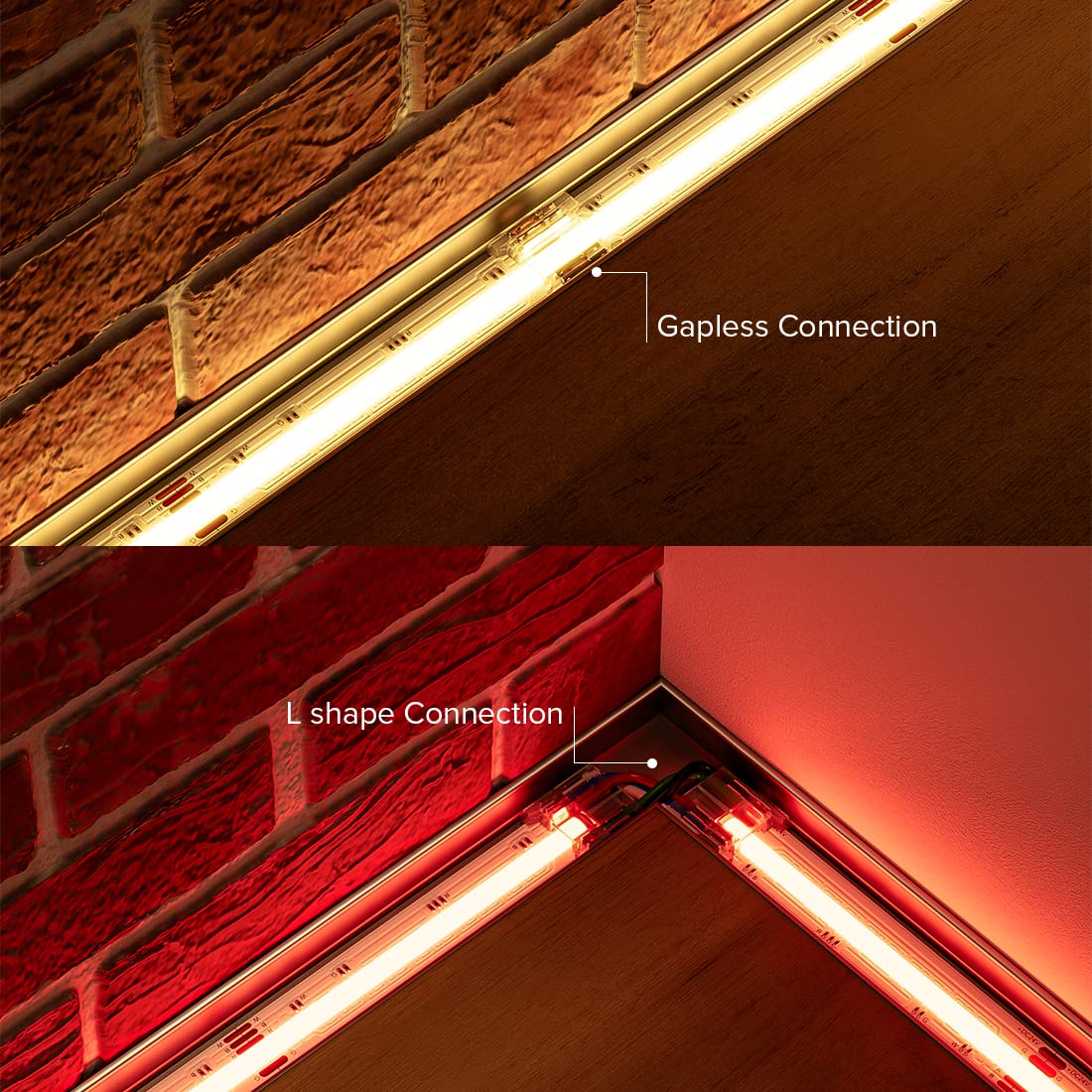 Btf-Lighting Fcob 5Pin 12Mm 0.47In Transparent Connector Kit 30Pcs Strip To Wire 30Pcs Gapless Solderless Connectors 10Pcs 5.9In