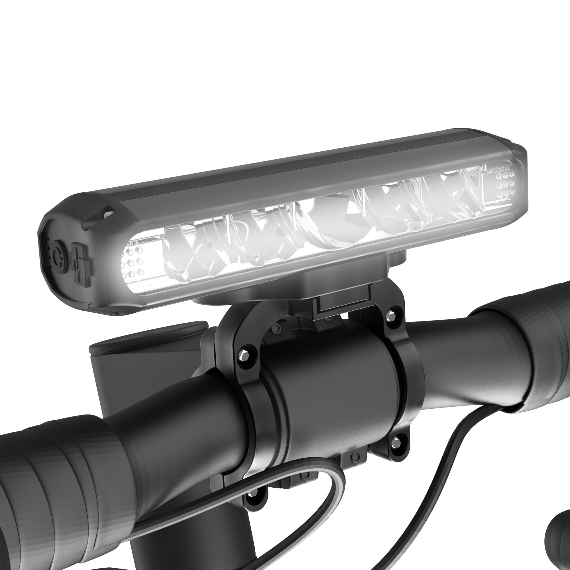 UPPEL Bicycle Lights, Super Bright 8000mAh Bike Light, 2600 Lumens 5 LED Rechargeable Bicycle Headlight - Waterproof, 4 Modes fo