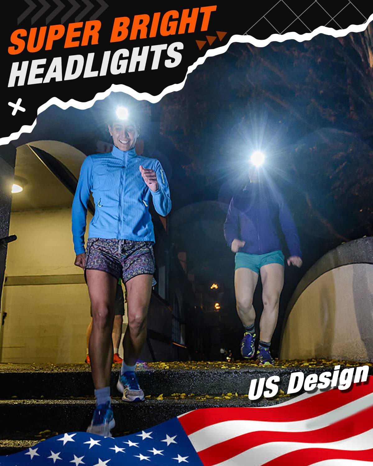 Victoper 2 Pack LED Headlamp, 1100 Lumen Bright Light Head Lamp with 4 Mode, IPX5 Waterproof Head Light with Red Light for Runni