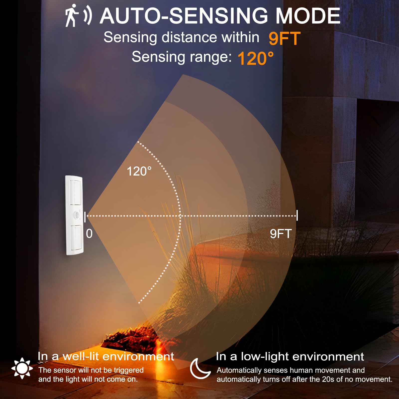 Donhuchep Motion Sensor Led Closet Lights, Three Color Temperatures Stepless Dimming Under Cabinet Lighting, Rotatable Adjustabl