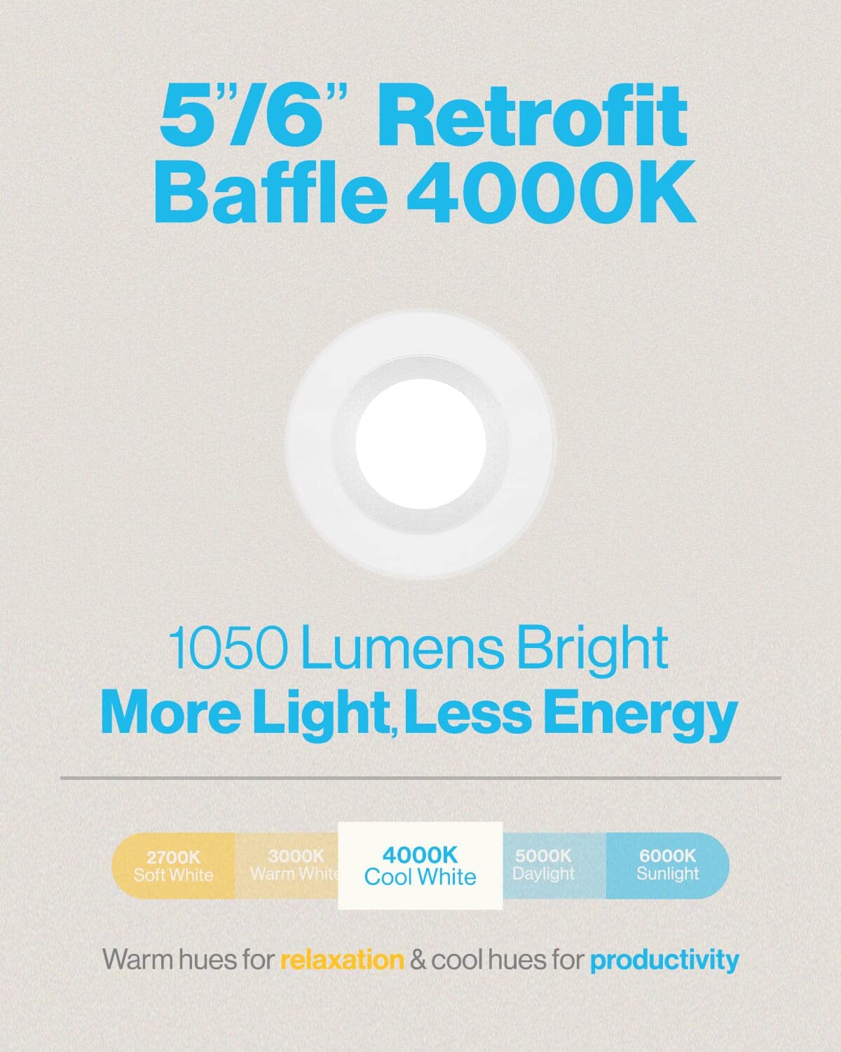 Sunco Lighting 96 Pack 5/6 Inch Led Can Lights Retrofit Recessed Lighting, Baffle Trim, Dimmable, 4000K Cool White, 13W=75W, 1050 Lm, Damp Rated, Replacement Conversion Kit, Ul Energy Star