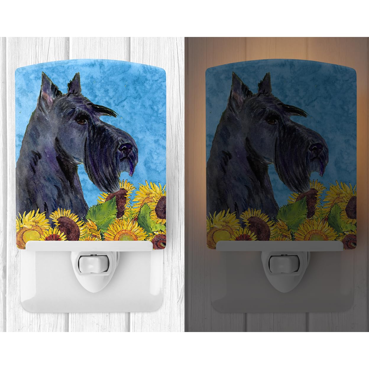 Carolines Treasures Ceramic Night Light, Scottish Terrier Design, UL-Certified, 6x4x3 inches, Multicolor, Model SS4163CNL