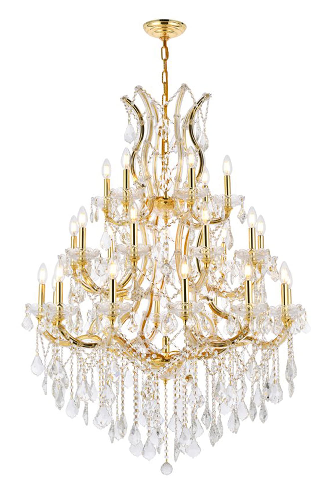 Elegant Lighting 2800D38G/RC Royal Cut Crystal