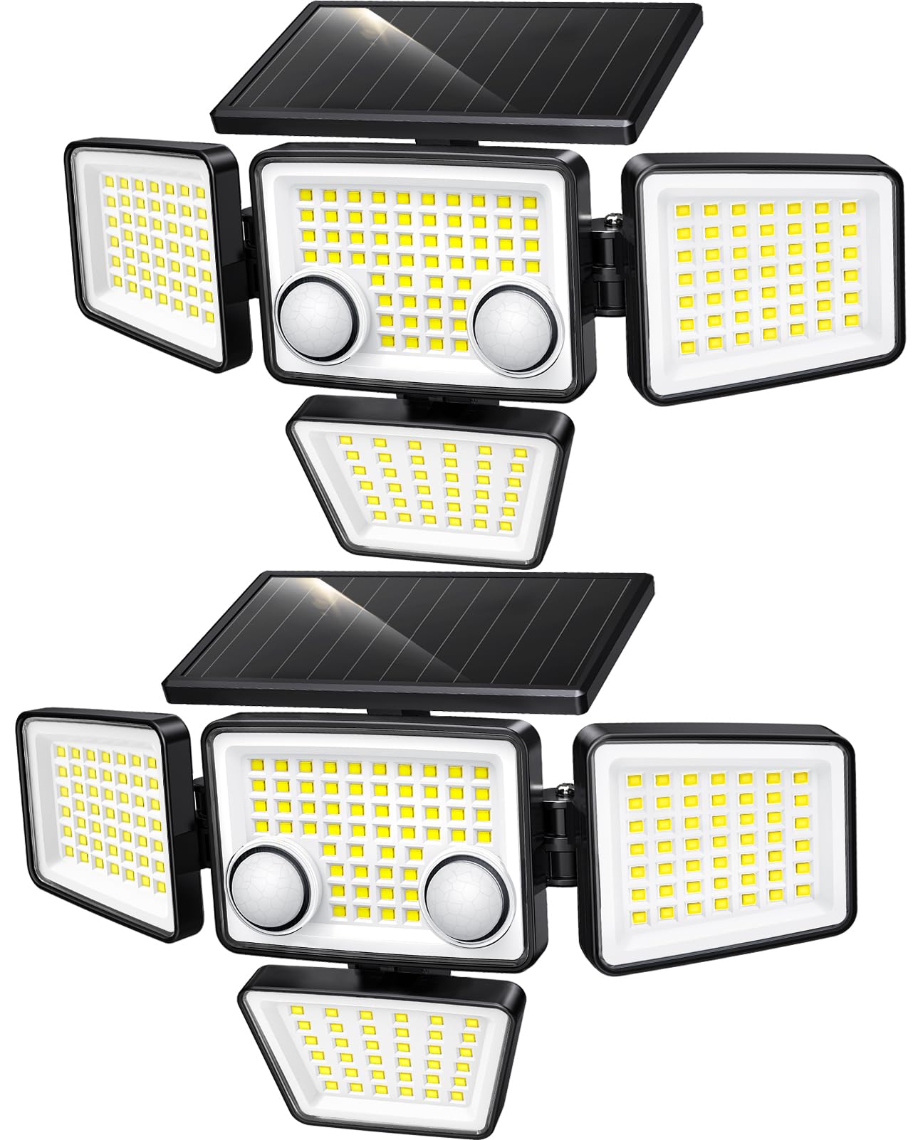 Lywalt Solar Outdoor Lights, 3000Lm 188 Led, Motion Sensor, 4 Heads, Ip65 Waterproof, 270