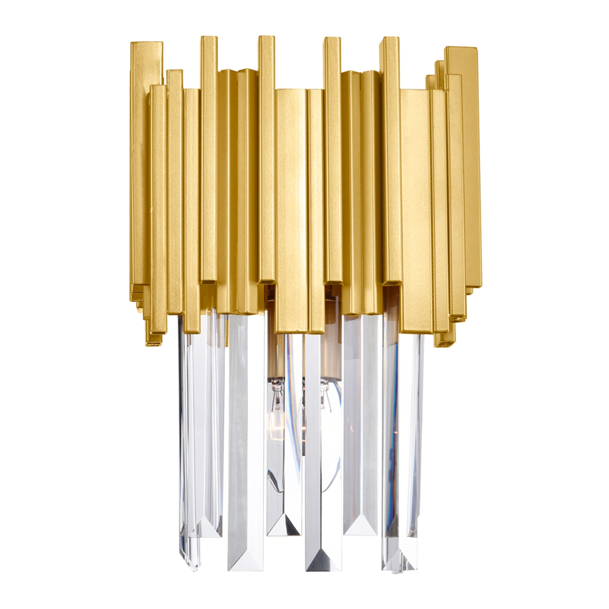 Cwi Lighting Gold Contemporary Metal Wall Light - 1 Light Deco Fixture