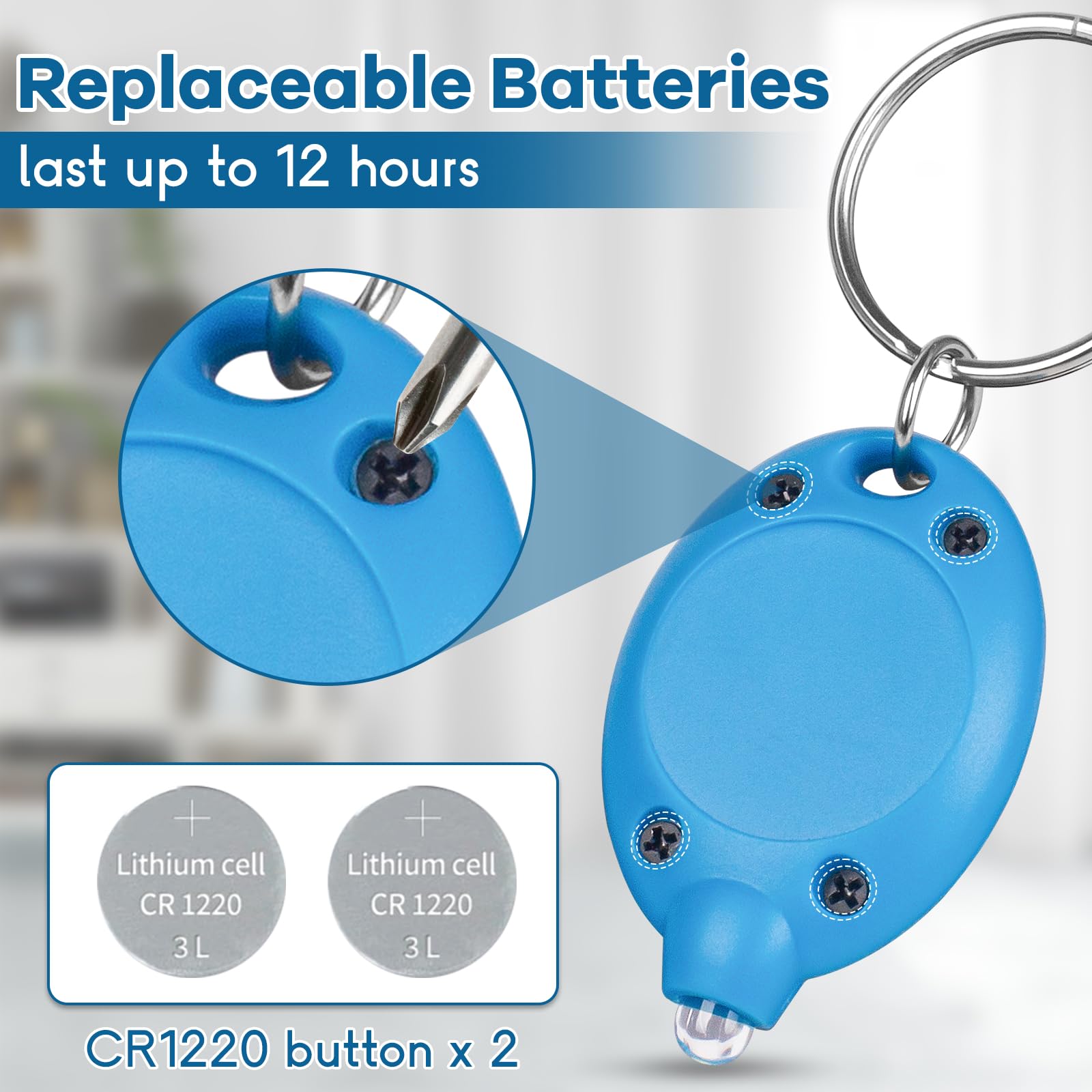 7 Pcs Led Keychain Flashlight Mini Keychain Light Ultra Bright Tiny Flashlight Small Portable Light Battery Powered With Key Rin