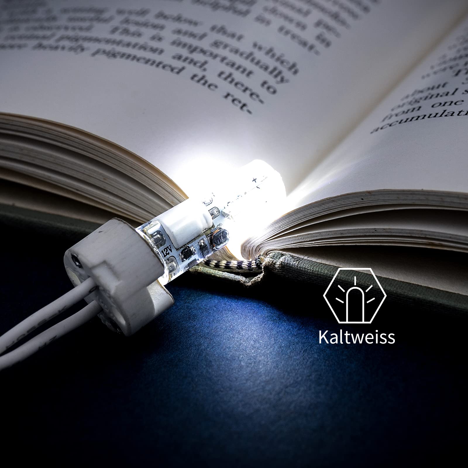 I-Shunfa G4 Led Bulb T3 Jc Bi-Pin Base, 12V Ac/Dc, 1.24W, 93Lm, 6000K Cool White, Flicker-Free, Energy-Saving, 30,000 Hour Lifes