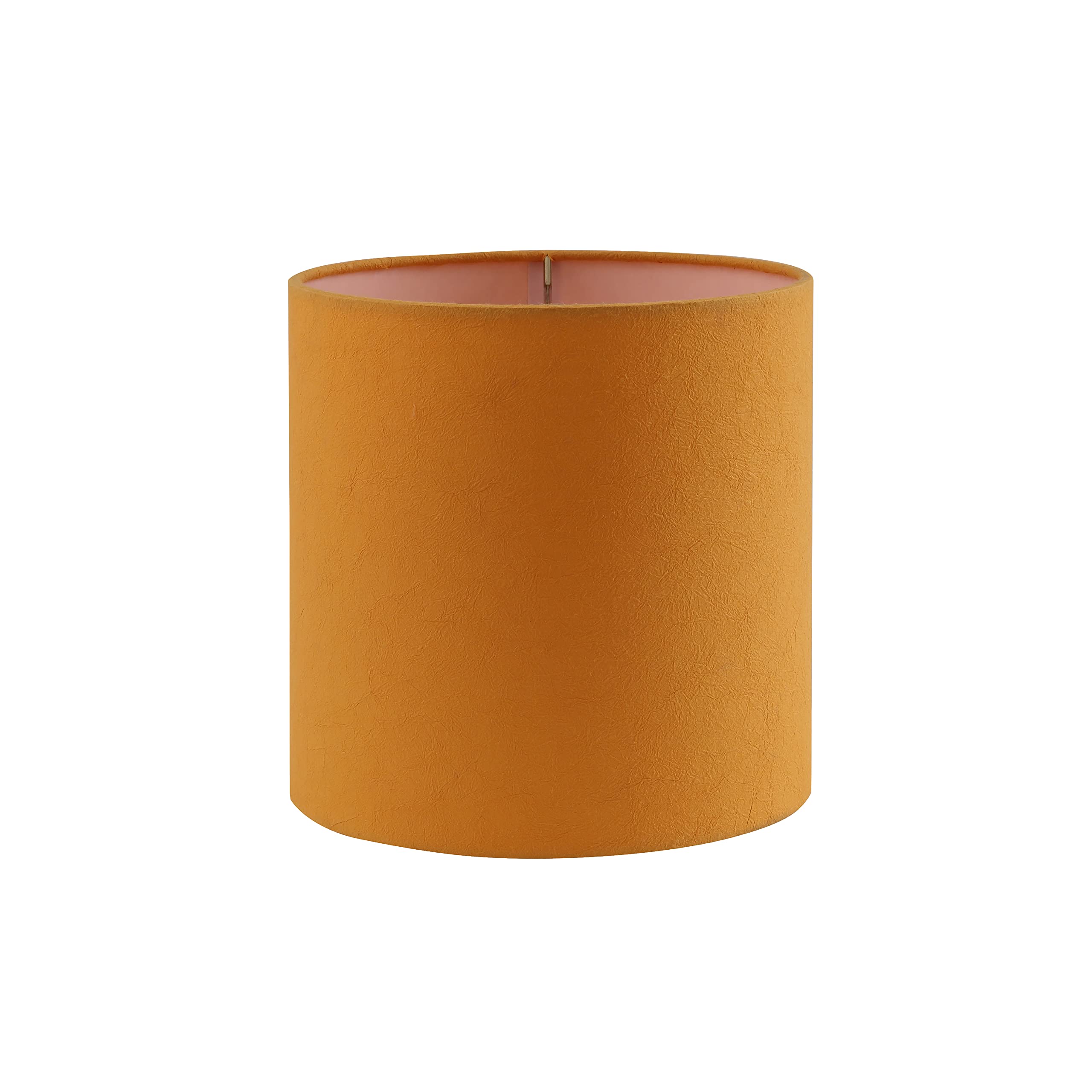 Aspen Creative Drum Lamp Shade, Honey, 8in Wide, Model 31238A, Paper Material