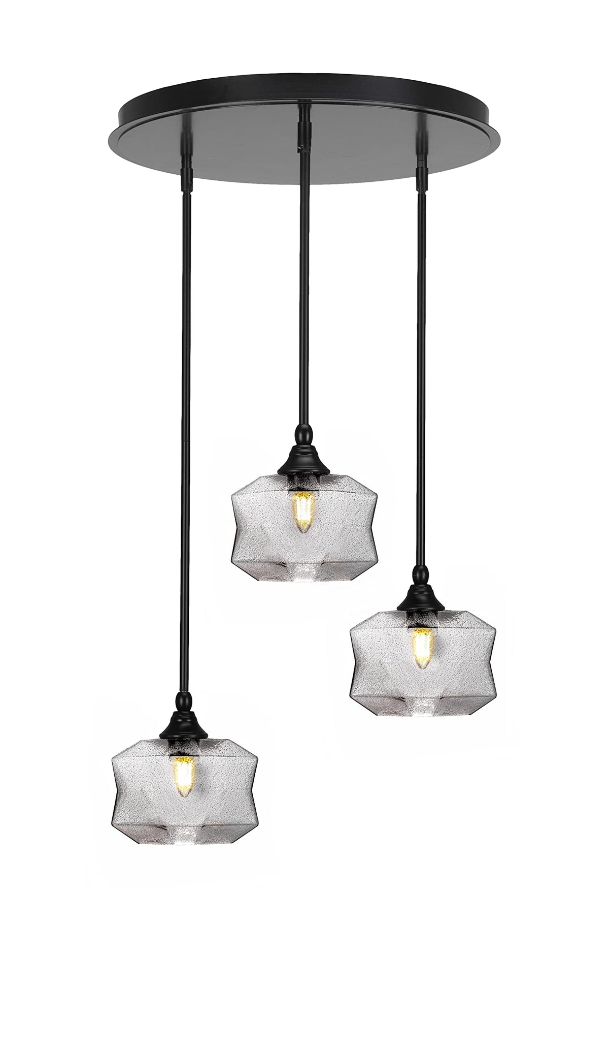Empire 3 Light Cluster Pendalier in Matte Black Finish (2183-MB-4492)