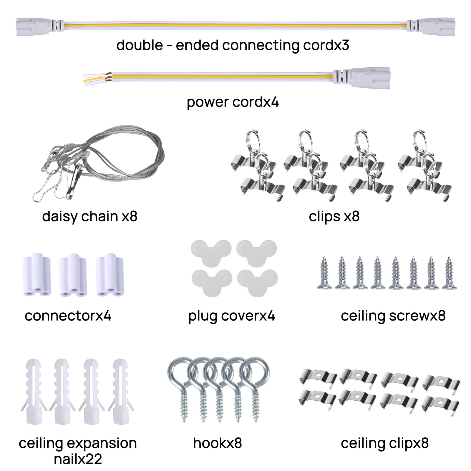 Douyidou (12-Pack) 8Ft Led Shop Light Fixture, 100W 15000Lm 6000K, Cold White, V Shape, Clear Cover, Hight Output, Linkable Shop Lights, T8 Led Tube Lights For Garage 8 Foot With Plug