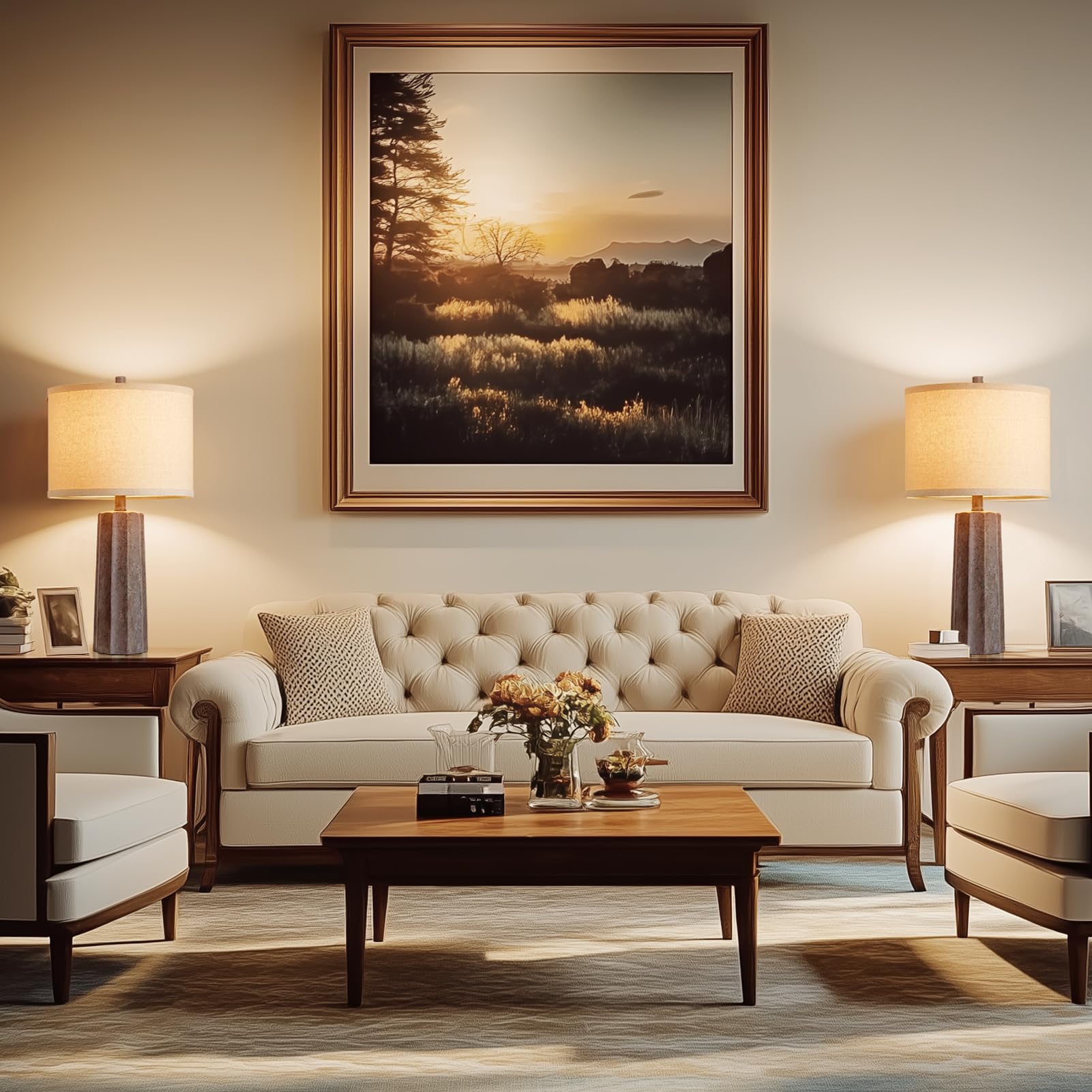 Roriano 24'' Farmhouse Resin Table Lamps Set Of 2 For Bedroom Living Room Vintage Traditional Desk Lamps Rustic Nightstand Bedsi