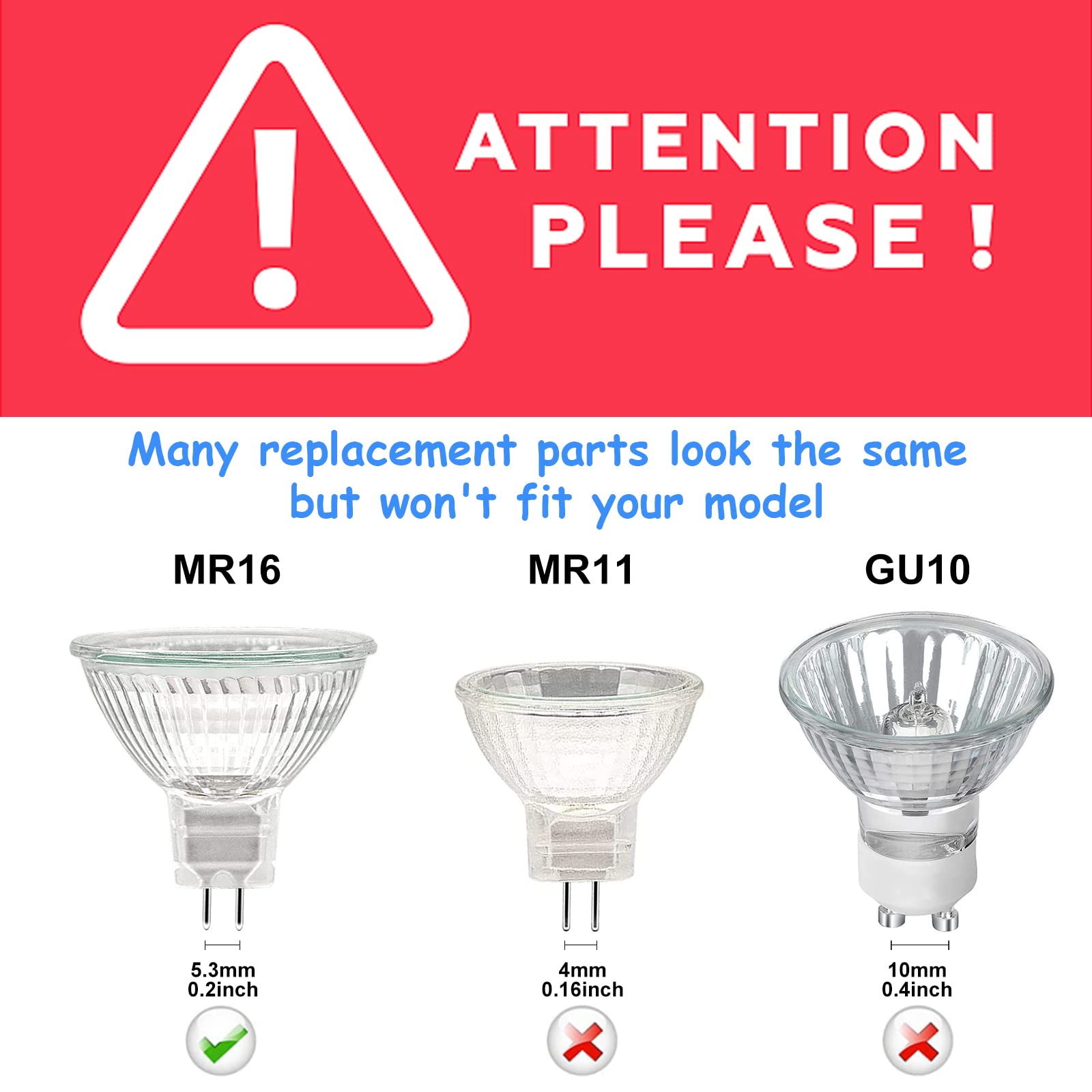 Etuolmp Mr16 Halogen Bulb 20W 12V, Durable 6 Packs High Output Halogen Light Bulbs 2 Pin Gu5.3 Base For Landscape Lights, Track