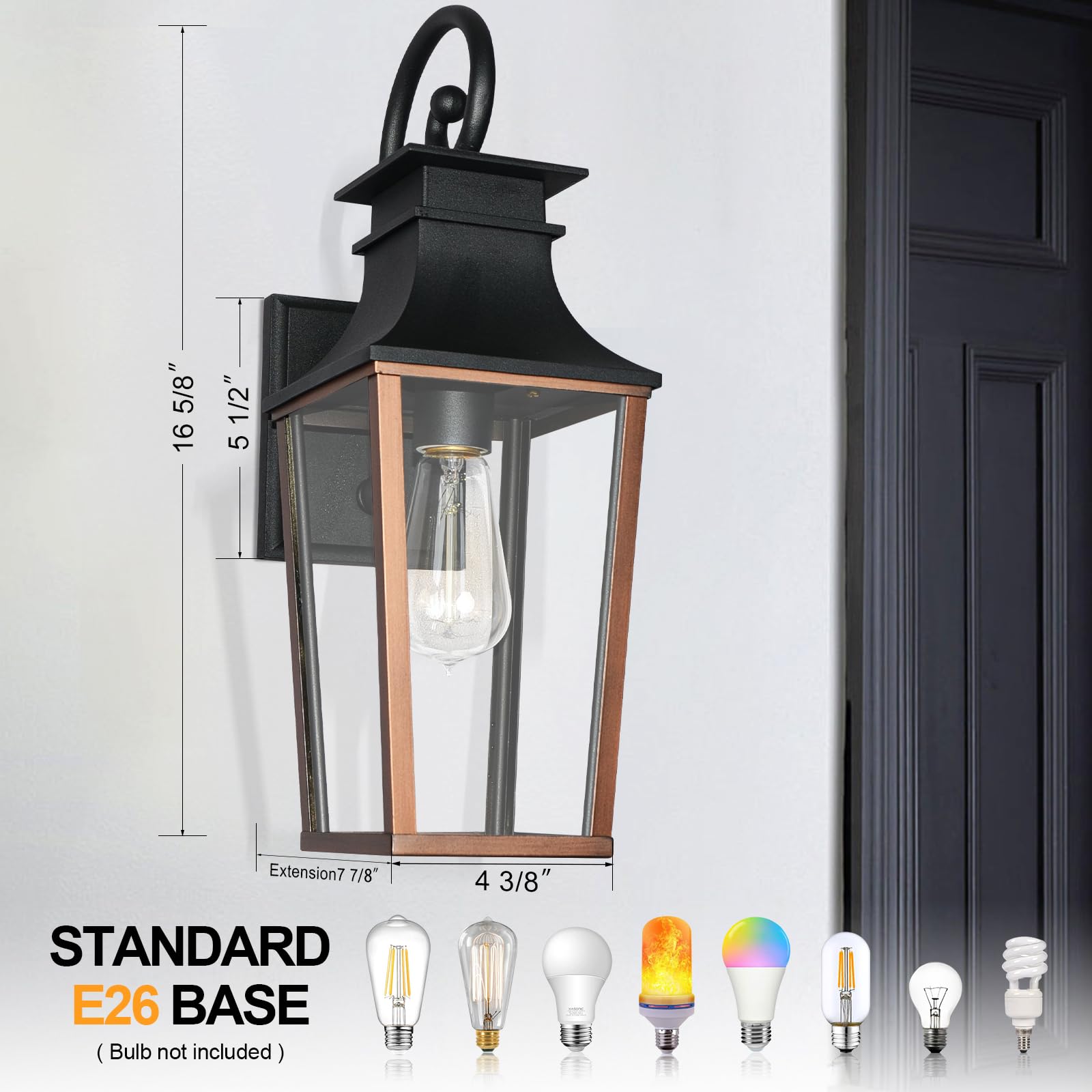 Alvime Outdoor Wall Lights Fixture, Exterior Wall Lanterns, Waterproof&All-Weather Sconce, Porch Outside Lamps For Entryway, Hou