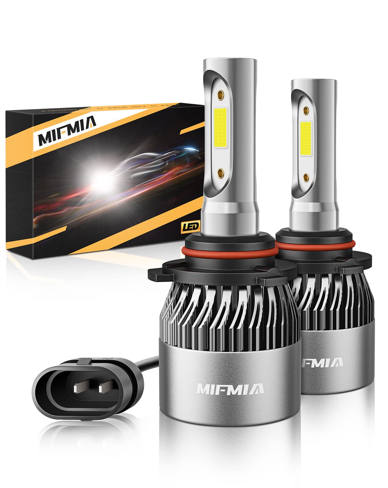 MIFMIA ????????/???????? Bulbs  36000LM 900% Brighter 6500K Cool White  IP68 Waterproof Plug-N-Play with Cooling Fan  Pack of 2  Interior Off Road Lights