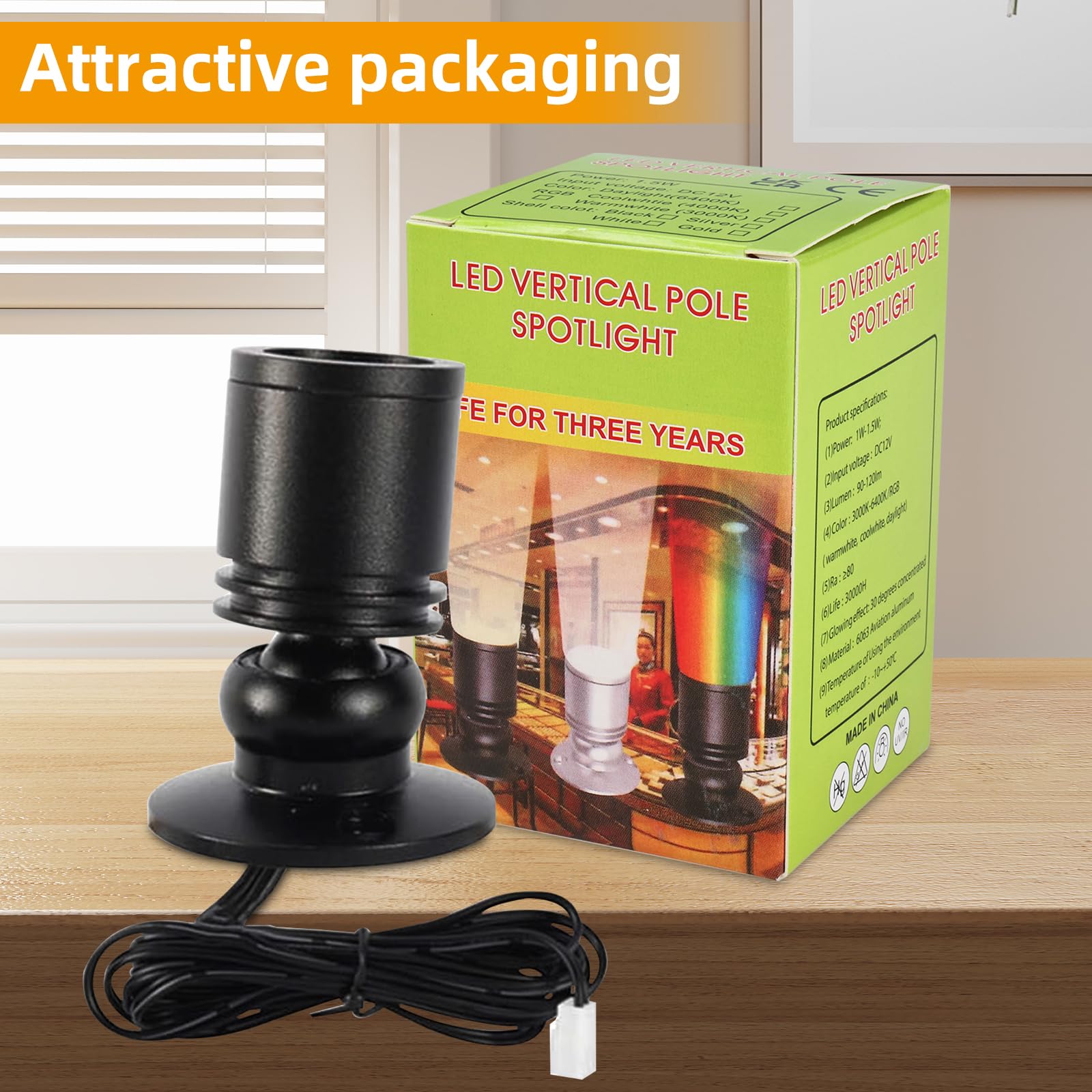 Yaeccc Dimmable Led Mini Spotlight Jewelry Showcase Display Lights Black Shell Surface Mount (Pack-4,Warm White 3000K)