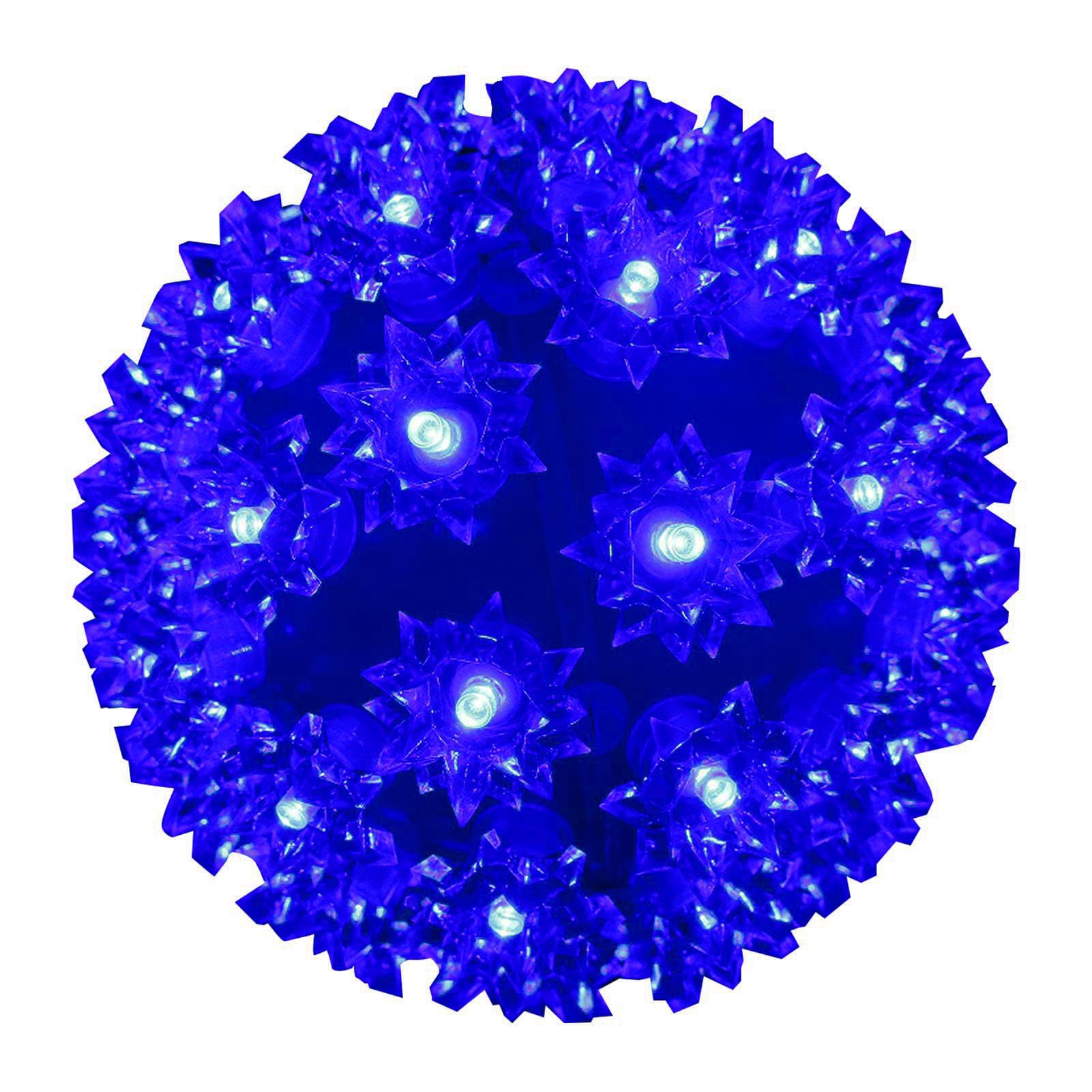 Christmas Lighted Ball 5.5 Outdoor Hanging Sphere Lights Orb 50 LED Blue Starlight Sphere for Tree  Porch  Gazebo  Bedroom Decorations