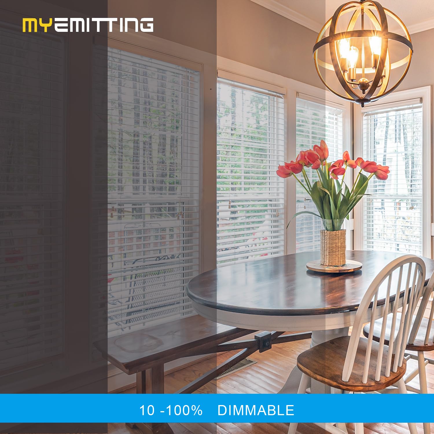 Myemitting 40W Dimmable Led Edison Bulbs, E26 Base Vintage Light Bulbs - Warm 2700K Filament Edison Light Bulbs For Chandeliers,