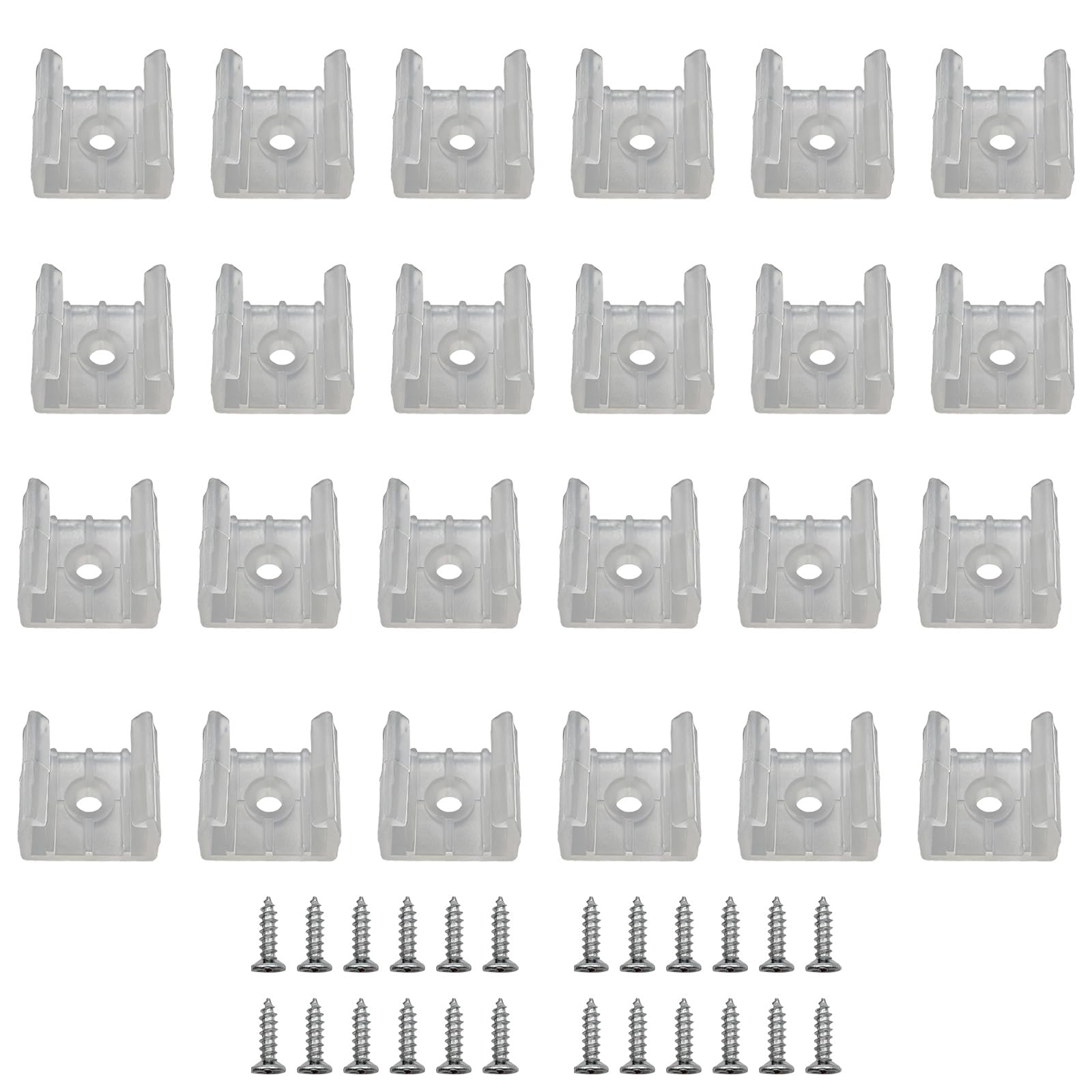 GYGhaoho LED Strip Light Clips, 120pcs, Plastic, 13mm/0.51inch, White, Model GHR00101