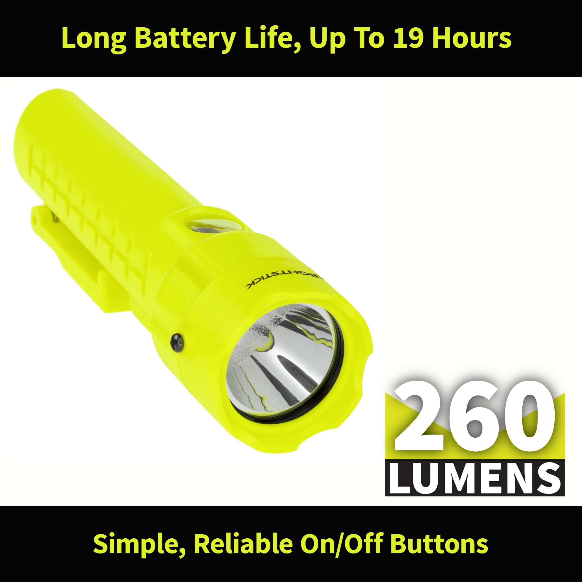 Nightstick XPP-5422GM Dual-Light Flashlight, Intrinsically Safe, Medium Size, Plastic, Green, Multicolor