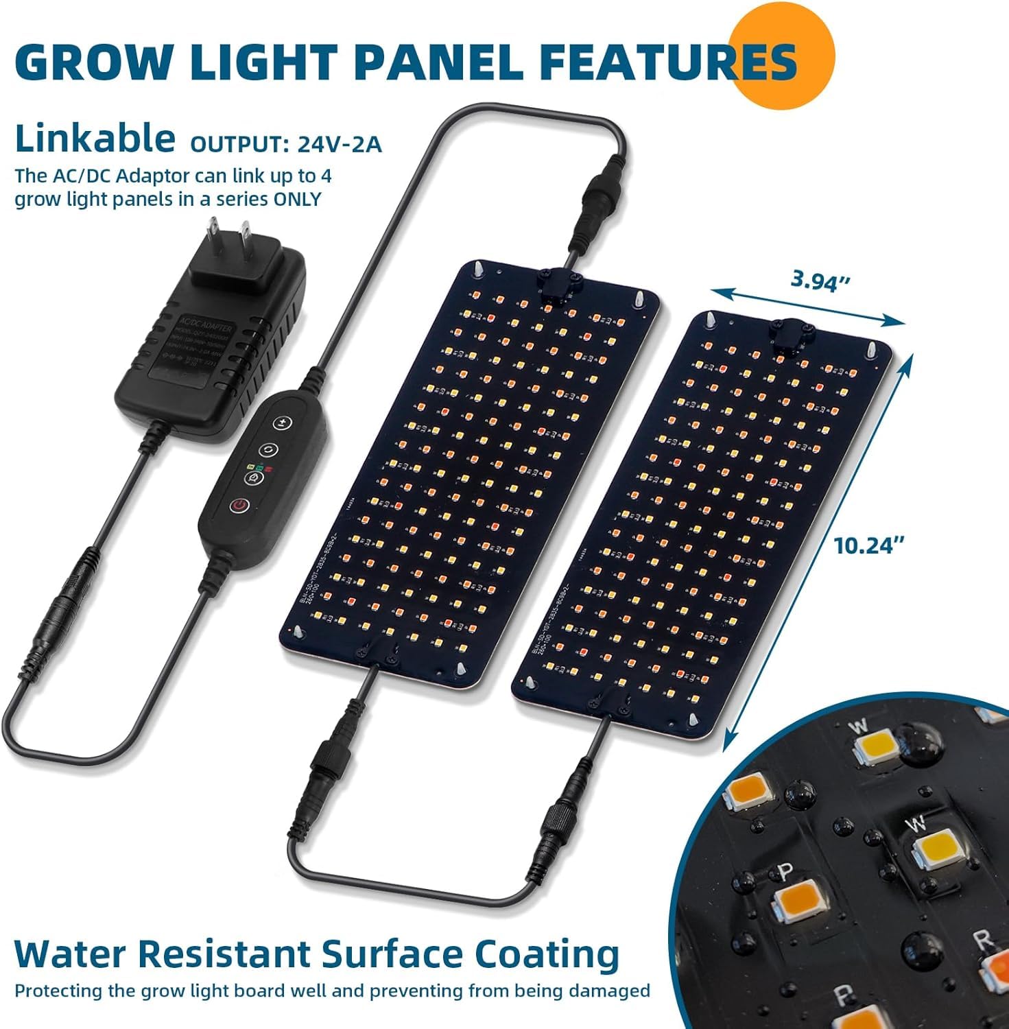 Barrina Plant Shelf With Grow Light, 5-Tier, Plant Stand With 40W Ultra-Thin Grow Light Panel For Hydroponics, Seedlings, Succul